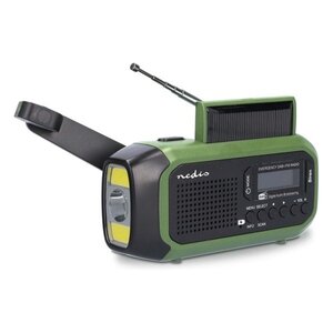 Nedis Nedis DAB+/FM Draagbare Noodradio – Zonnepaneel, USB-C en Handdynamo