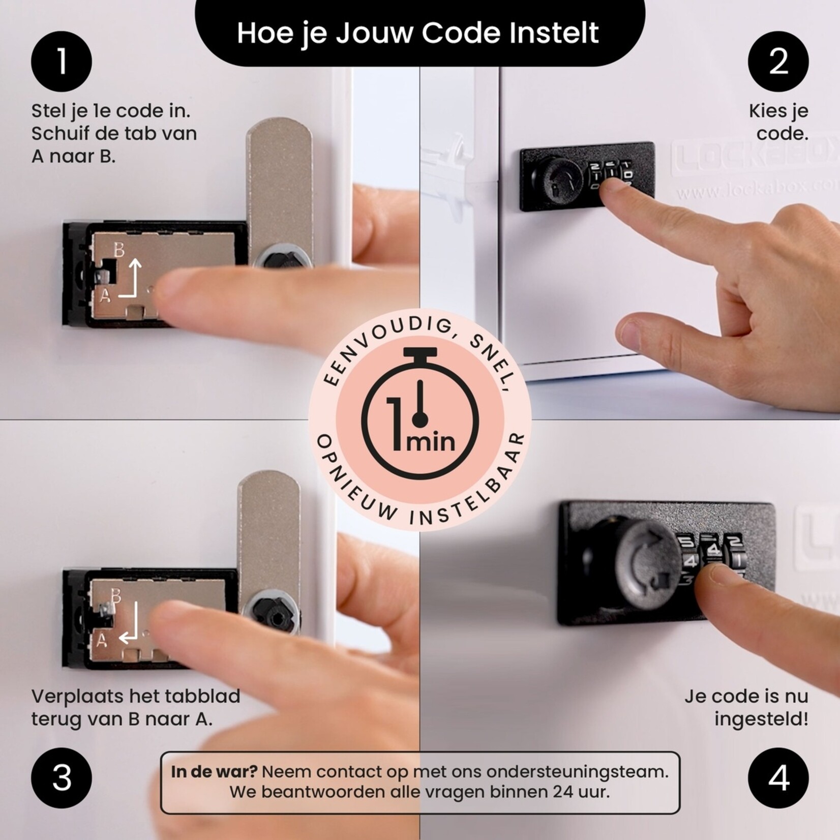 Lockabox Lockabox One™ Afsluitbare Medicijnkast - Opbergbox met Cijferslot