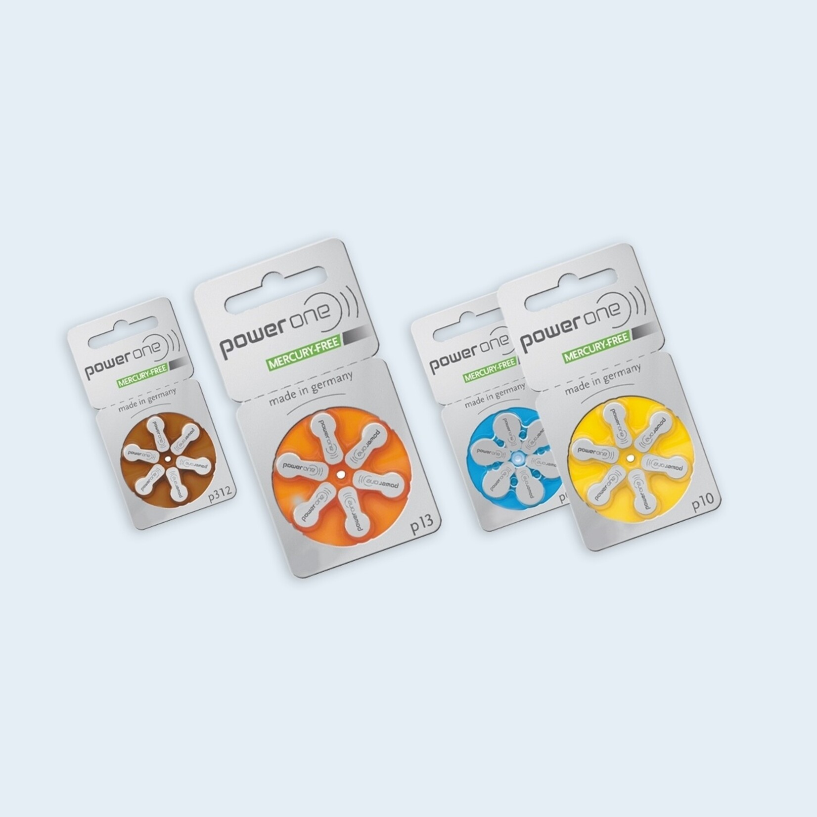 Power One Power One Hoortoestelbatterijen Kwikvrij - Gehoorbatterijen