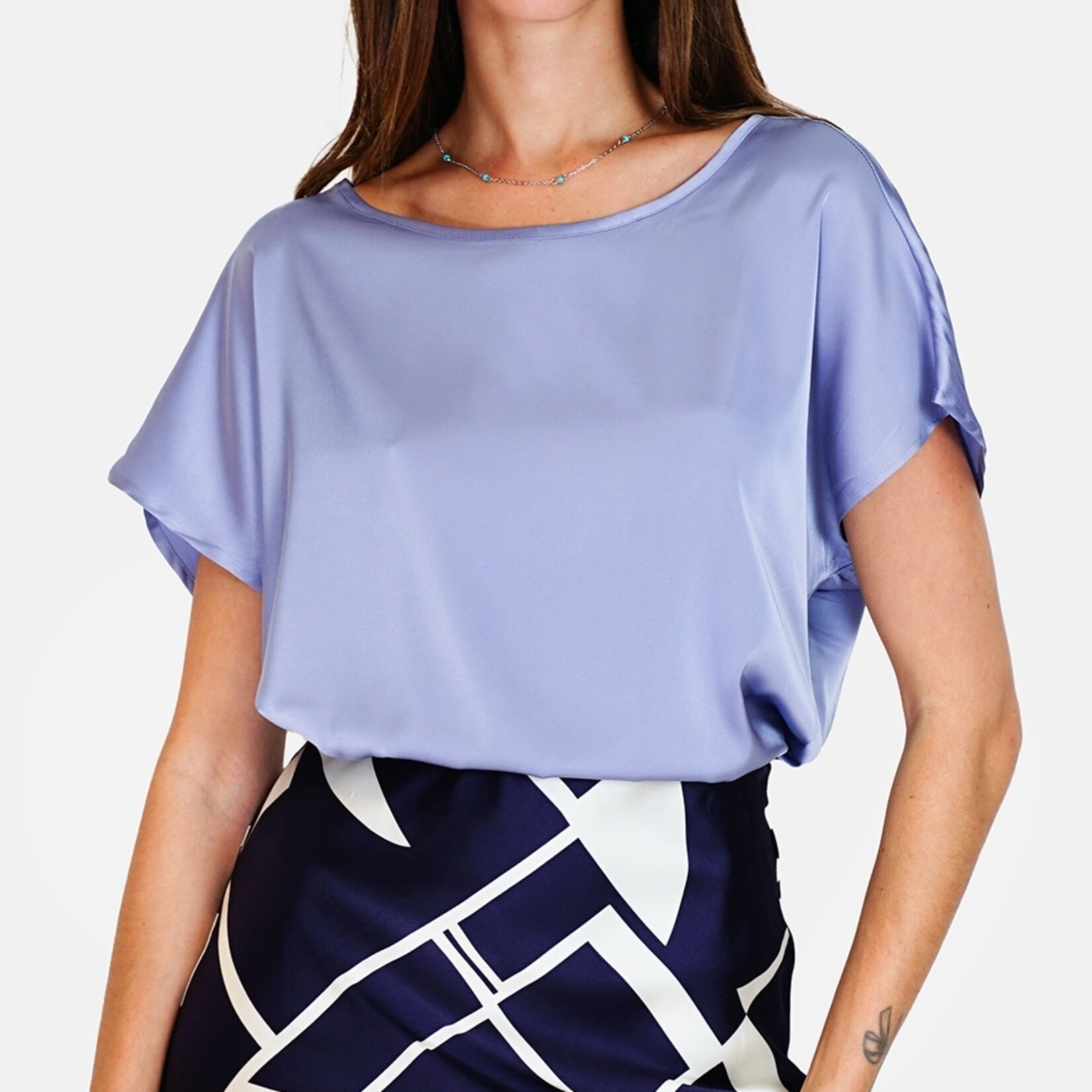 William de Faye William de Faye Wide Round Neck Top voor Dames