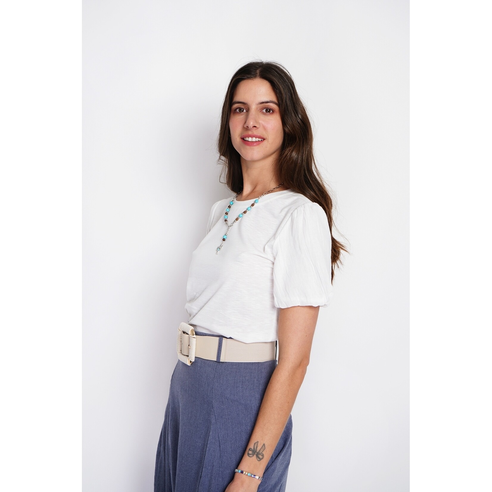 William de Faye William de Faye Short Sleeve Crew Neck T-shirt voor Dames