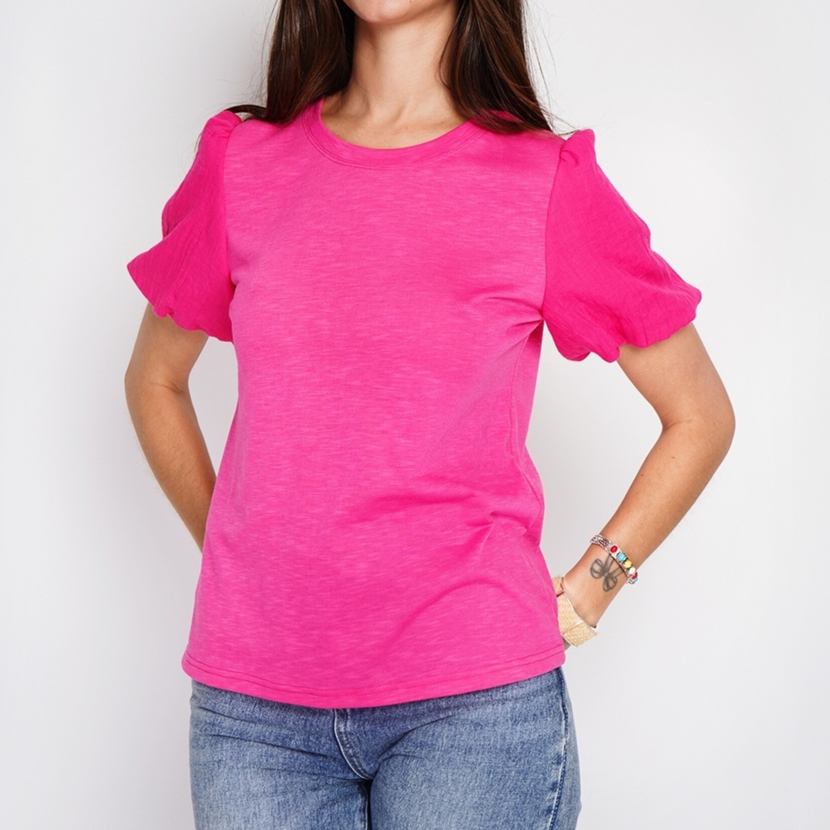 William de Faye William de Faye Short Sleeve Crew Neck T-shirt voor Dames