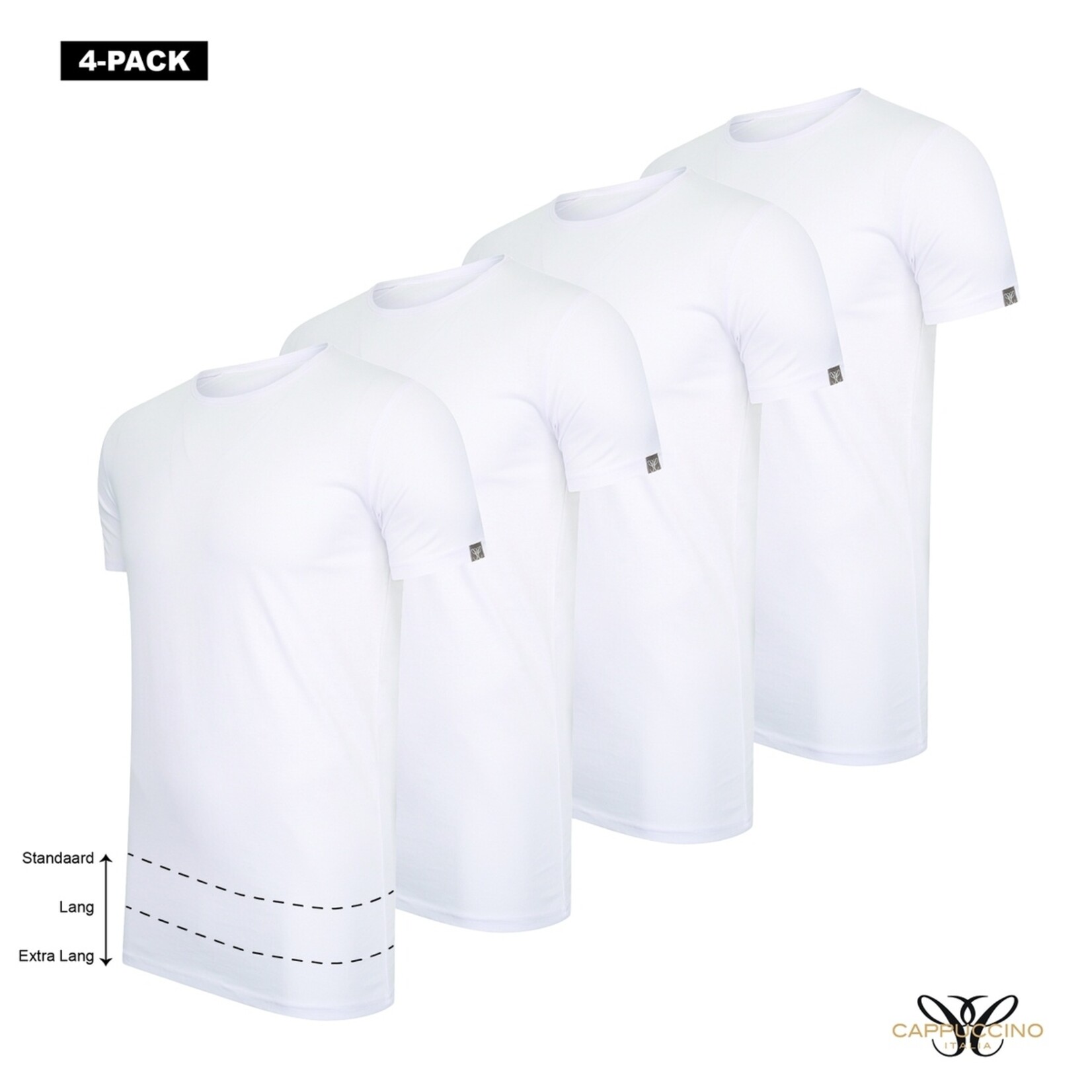 Donadoni Extra Lange Heren T-shirts met Ronde Hals