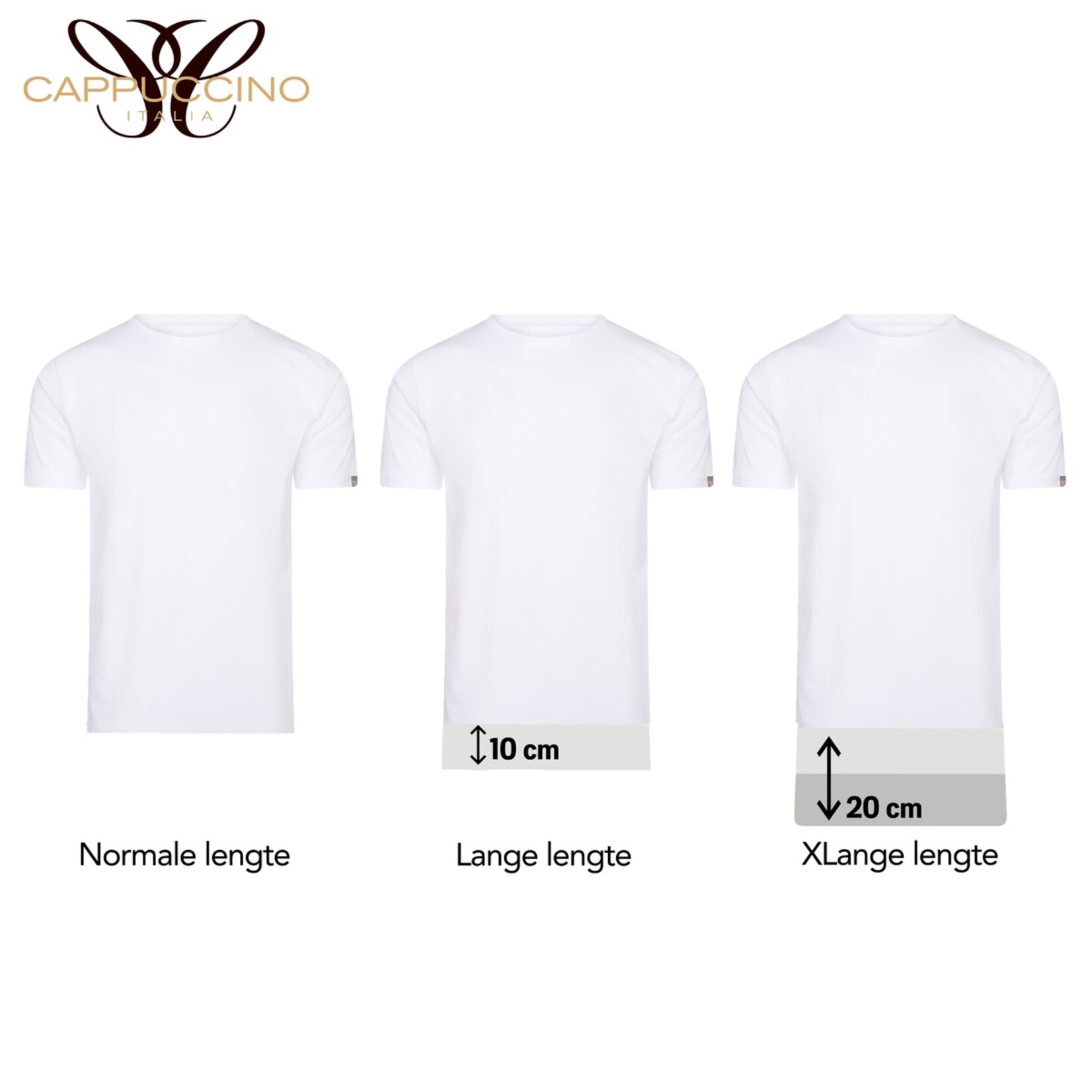 Donadoni Extra Lange Heren T-shirts met Ronde Hals