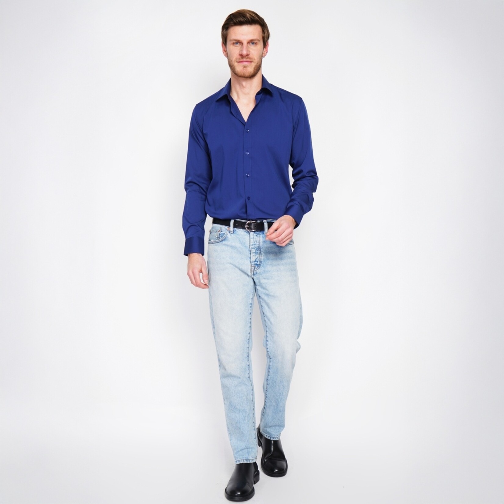 William de Faye William de Faye Blouse voor Heren - Klassieke Kraag - Tweeknoops Manchetten