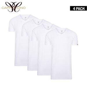 Donadoni Cappuccino Brescia Extra Lange Heren T-shirts met V-Hals