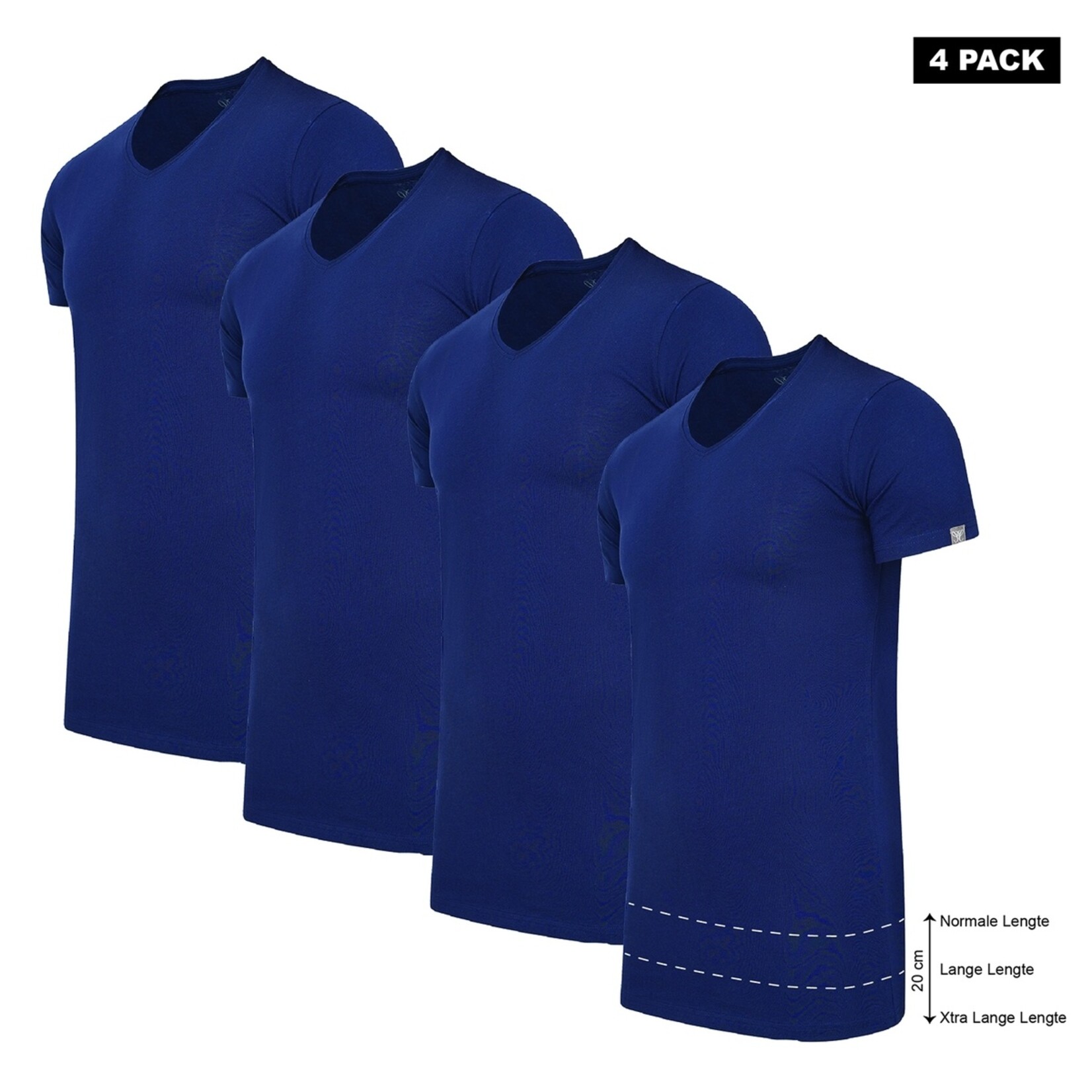 Donadoni Cappuccino Brescia Extra Lange Heren T-shirts met V-Hals