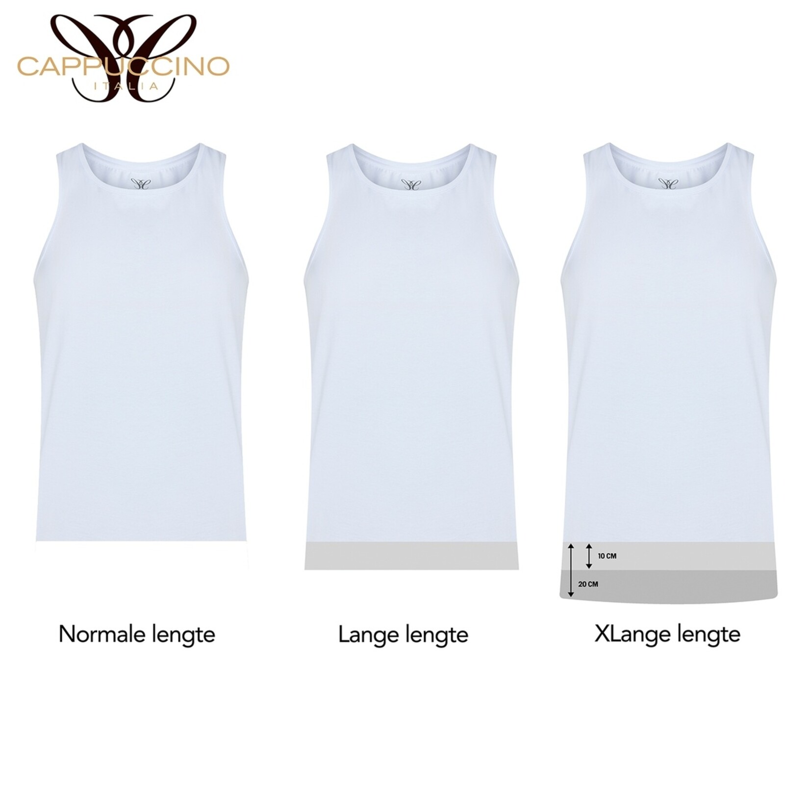 Donadoni Cappuccino Belluno Halter Hemden - Set van 3