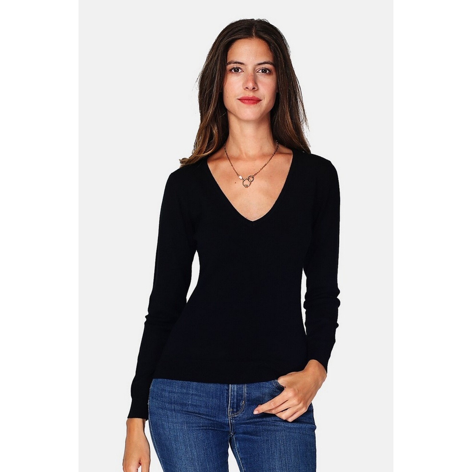 William de Faye William de Faye V-Hals Trui voor Dames - Knit Sweater
