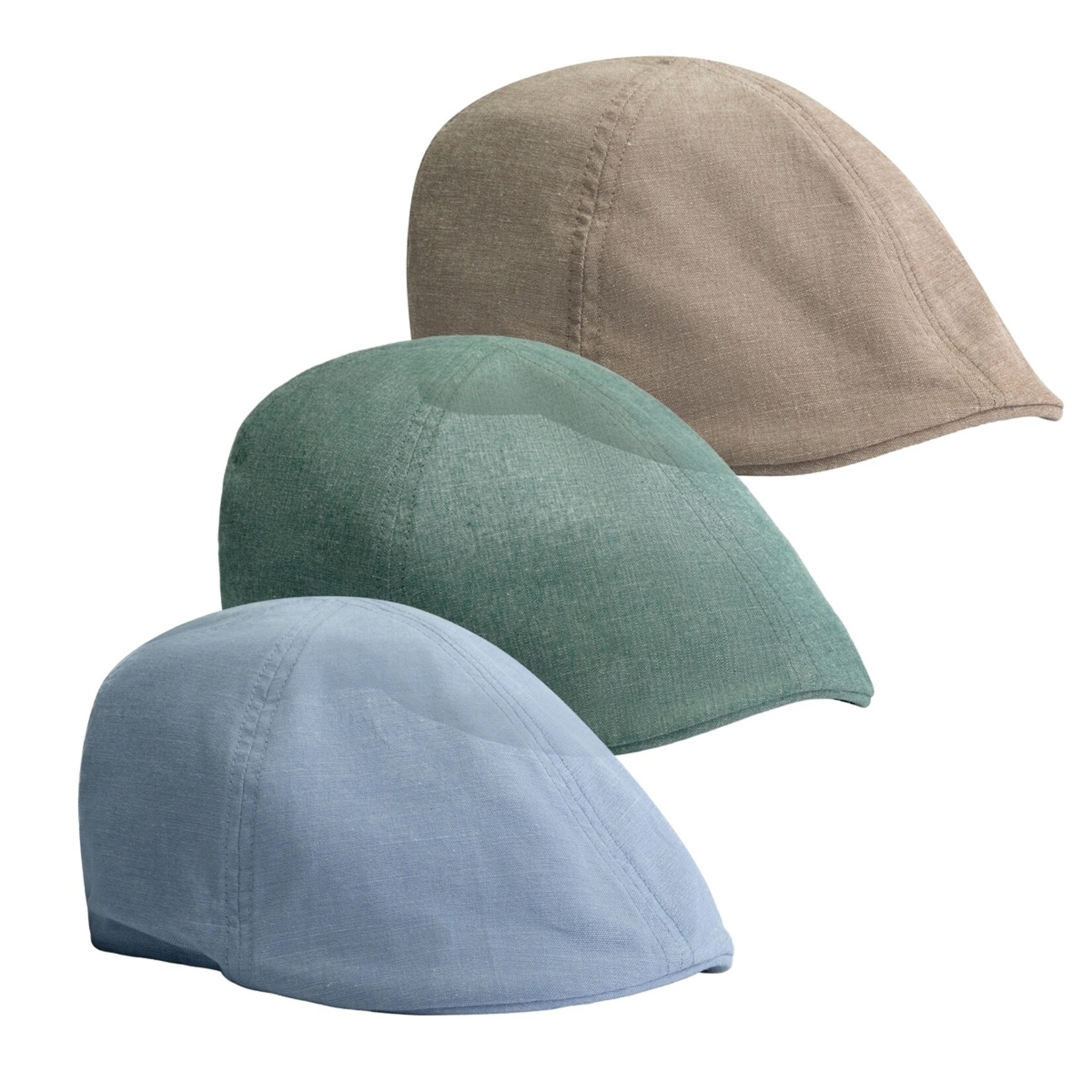 MGO Leisure Wear MGO Brigg Uni Flat Cap Platte Pet van Katoen met Elastische Band