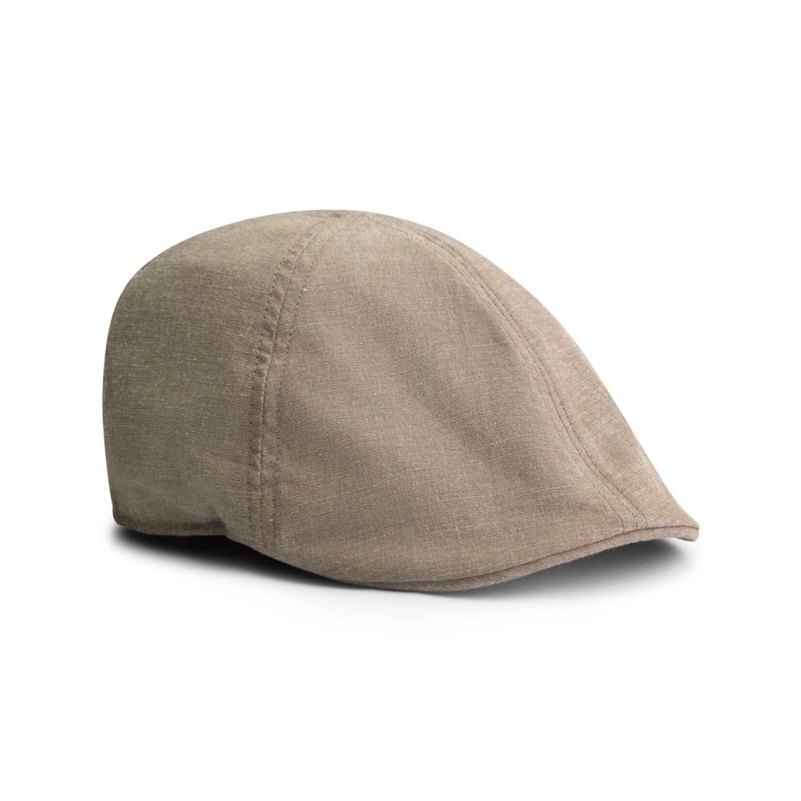 MGO Leisure Wear MGO Brigg Uni Flat Cap Platte Pet van Katoen met Elastische Band
