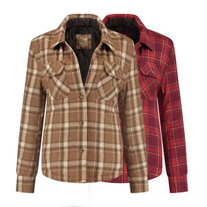 MGO Leisure Wear MGO Jessy Cardigan Vest voor Dames - Geruit Tussenjack