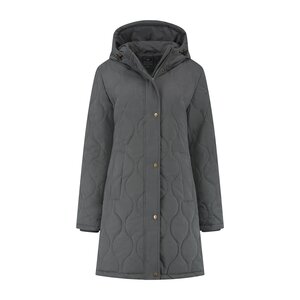 MGO Leisure Wear MGO Lauren Gewatteerde Jas voor Dames - Halflang met Capuchon