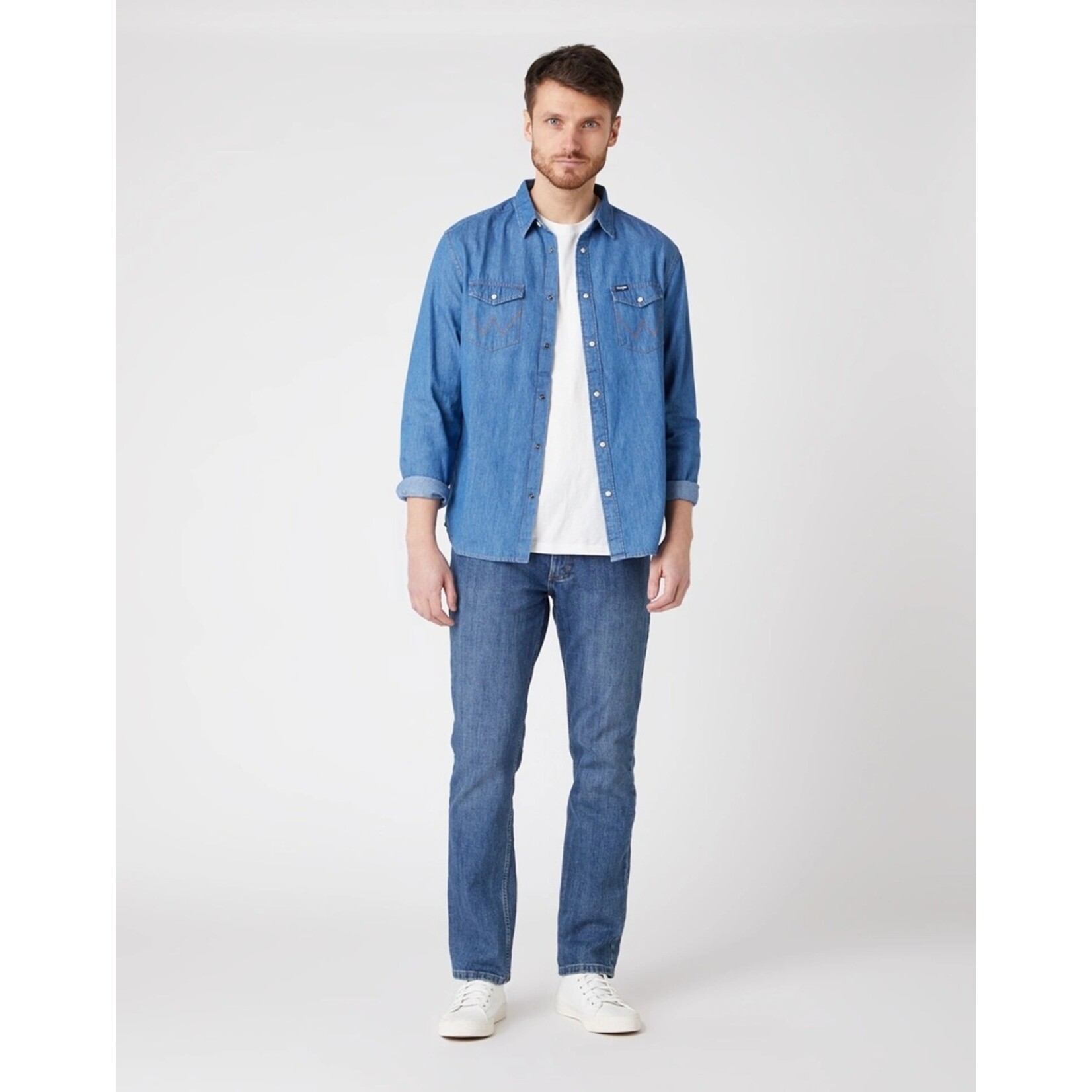 Wrangler Wrangler Heren Spijkerbroek - Mid Stone Regular