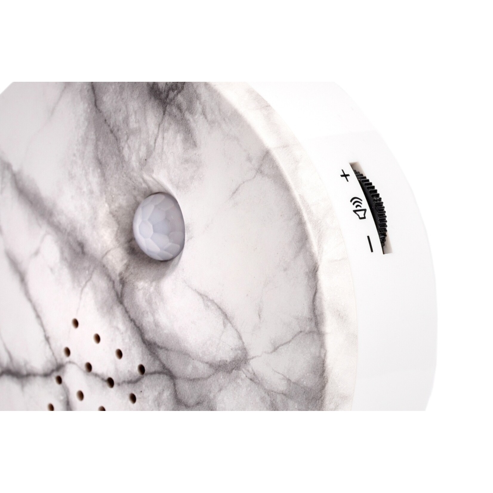 QLT No Less QLT Nature Box Huisje Rond met Vogelgeluiden en Sensor – Marmer