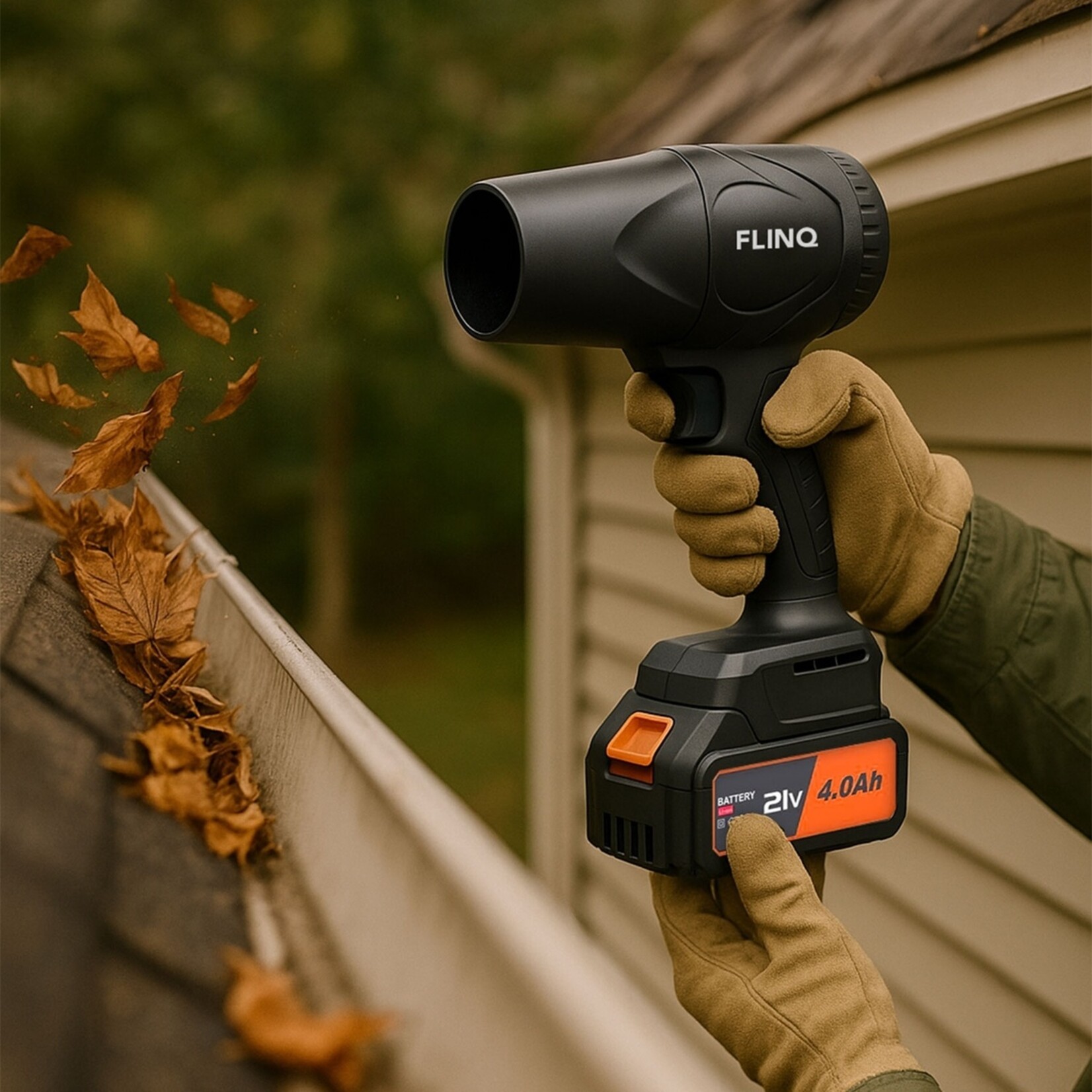 FlinQ FlinQ Multifunctionele Bladblazer met 2 Accu’s - Opbergkoffer en Gehoorbescherming