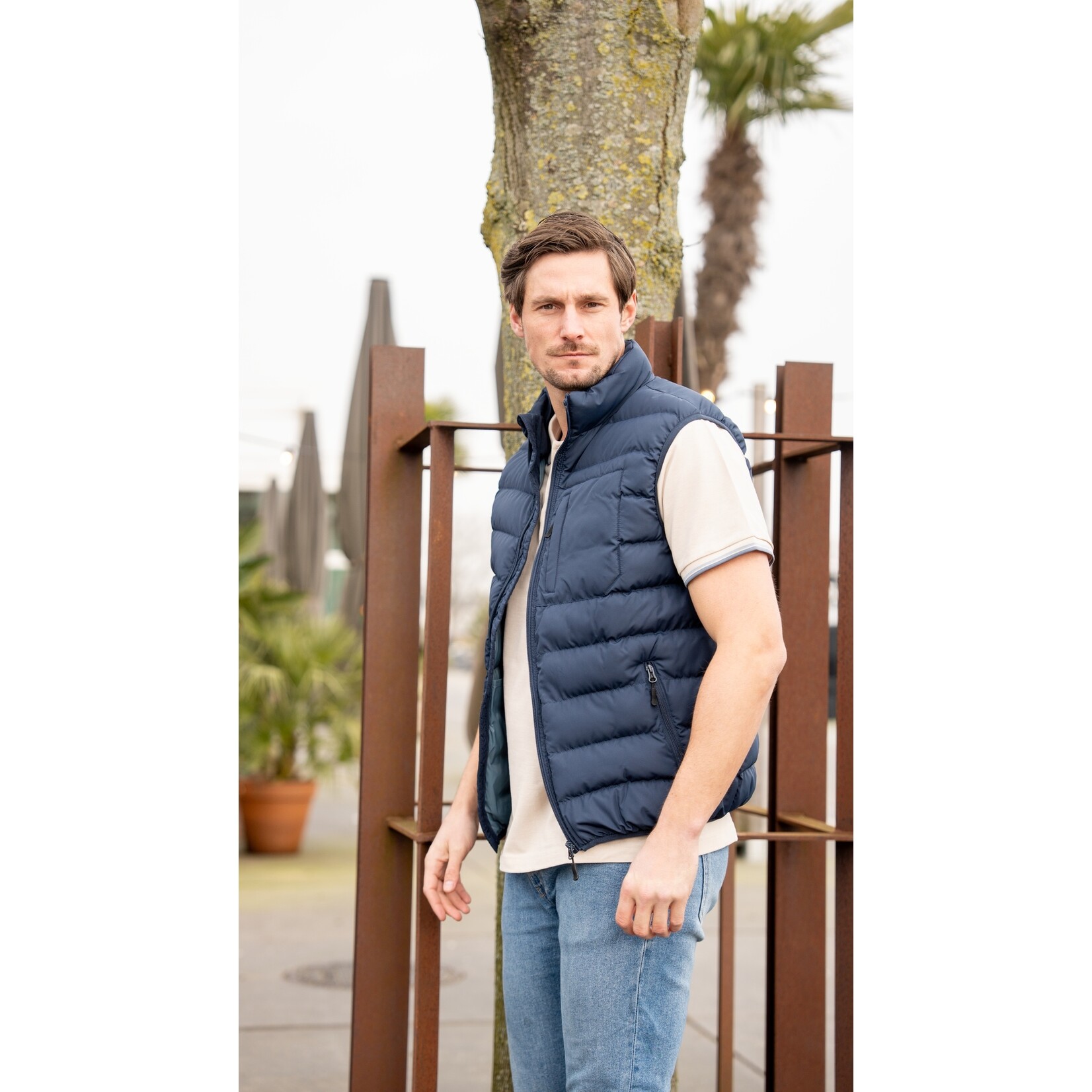 Mario Russo Mario Russo Bodywarmer met Rits en Zakken - Winddicht