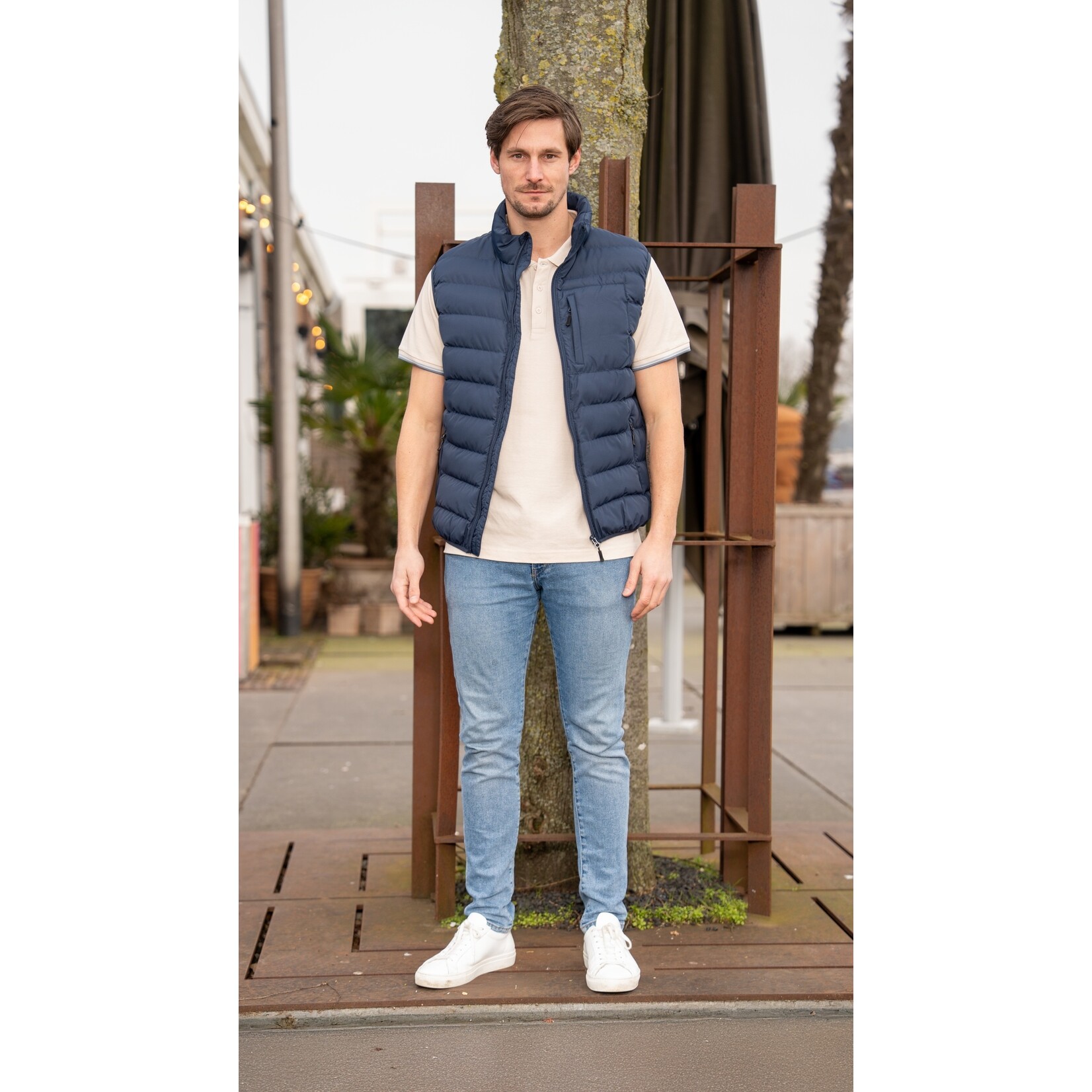 Mario Russo Mario Russo Bodywarmer met Rits en Zakken - Winddicht