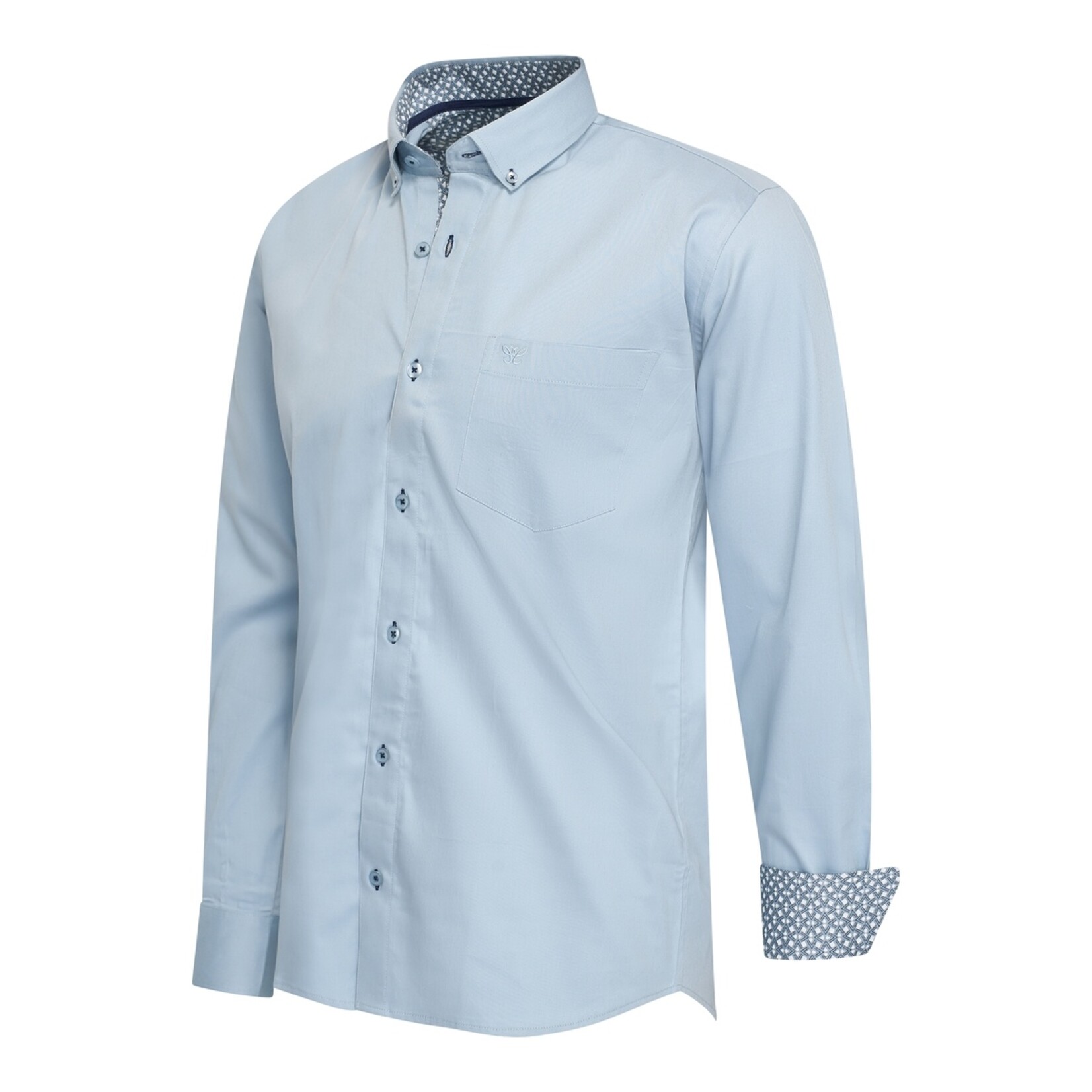 Cappuccino Cappuccino Ancona Overhemd met Lange Mouw en Stretch