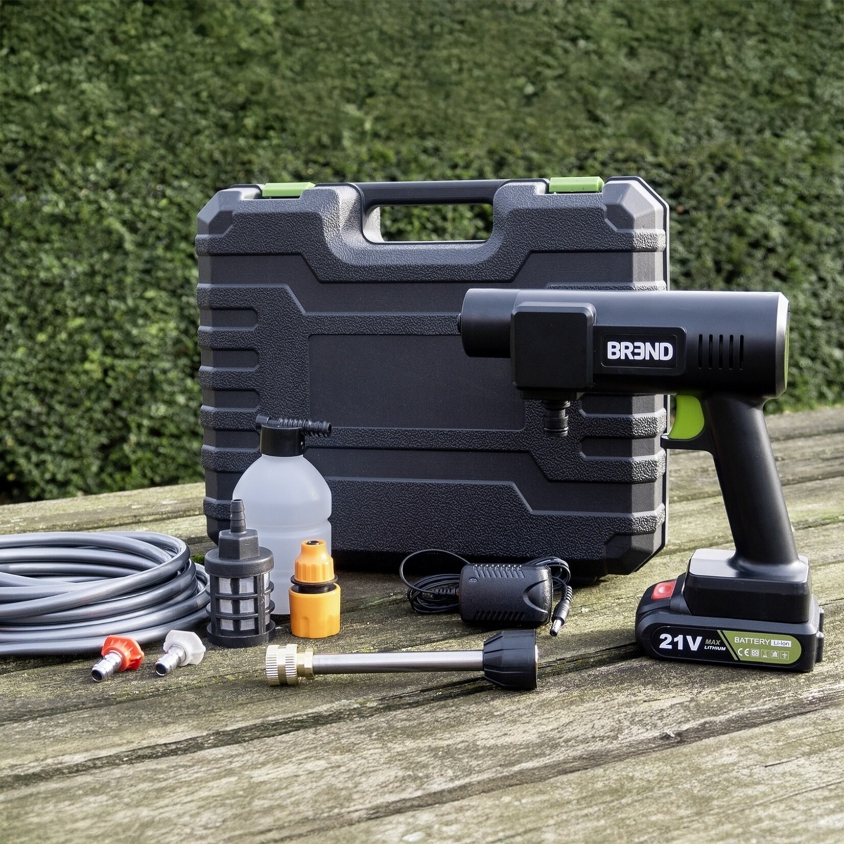 BREND BREND BR-2235 Draadloze Hogedrukreiniger met Accu en 3 Sproeipatronen