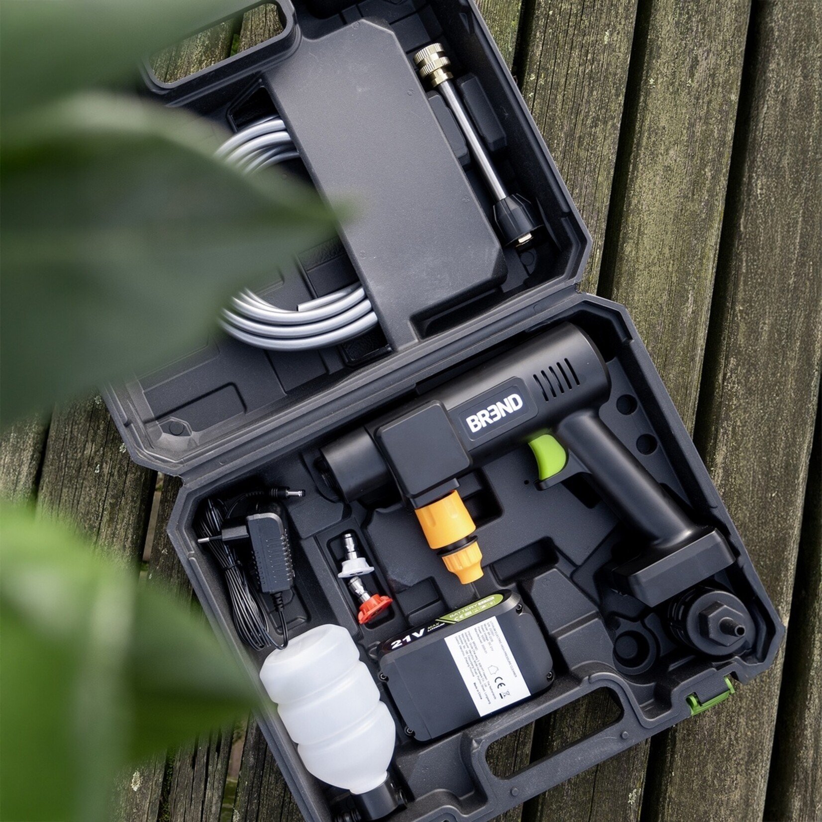 BREND BREND BR-2235 Draadloze Hogedrukreiniger met Accu en 3 Sproeipatronen