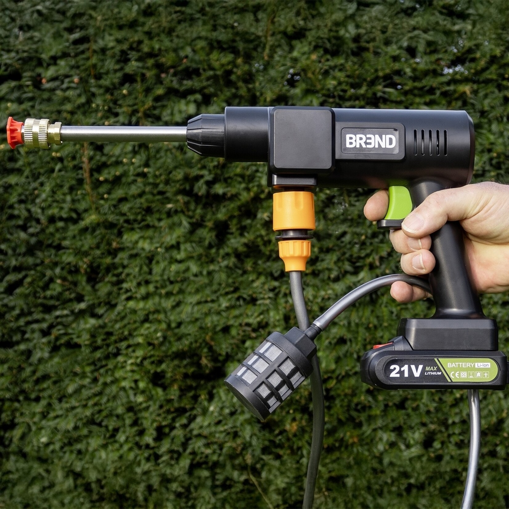 BREND BREND BR-2235 Draadloze Hogedrukreiniger met Accu en 3 Sproeipatronen