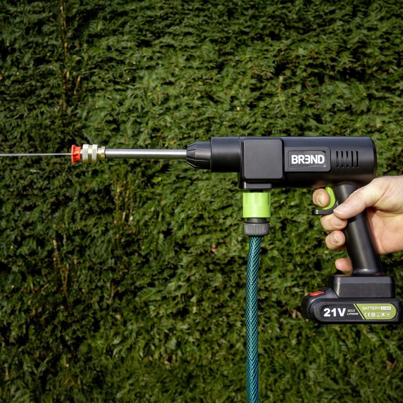 BREND BREND BR-2235 Draadloze Hogedrukreiniger met Accu en 3 Sproeipatronen