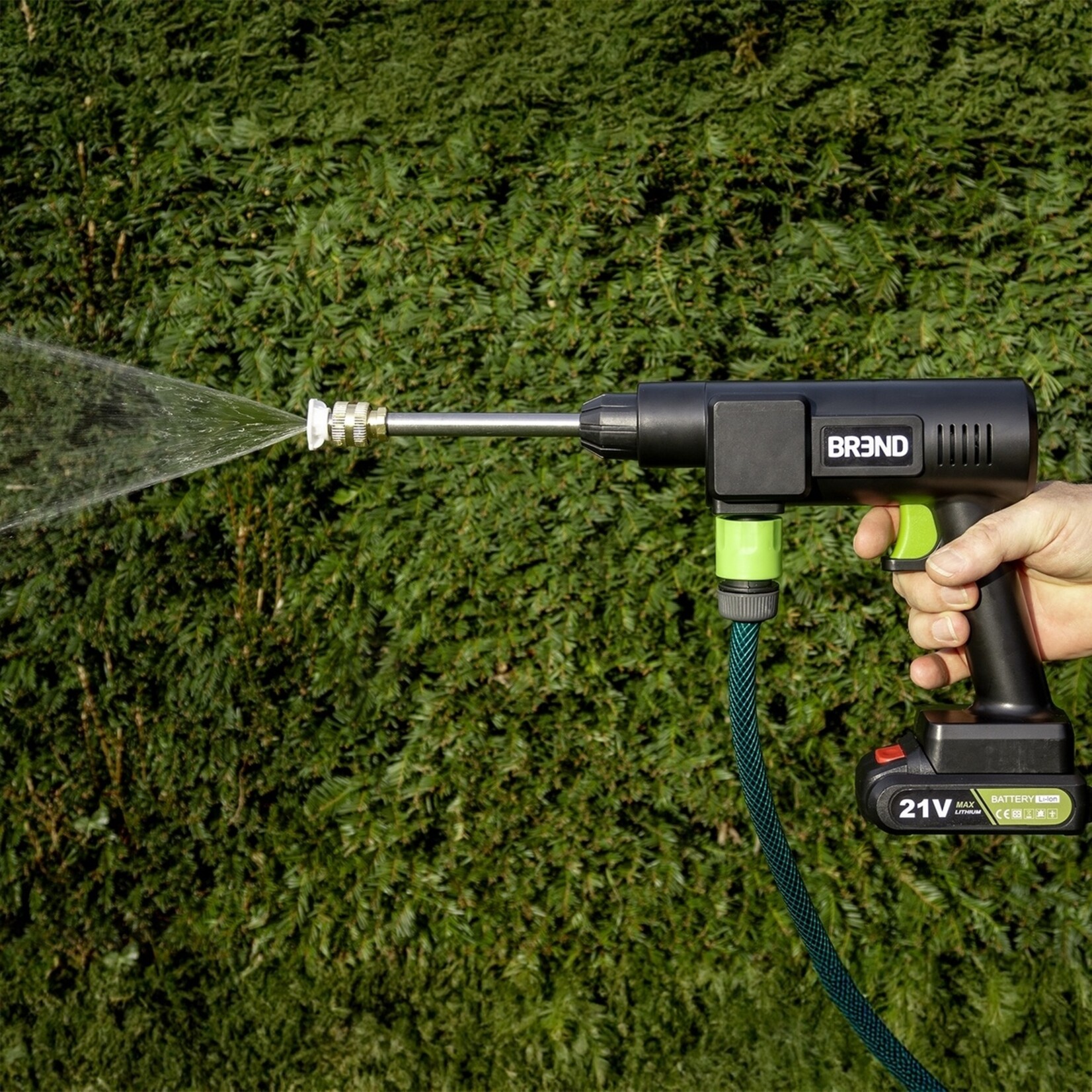 BREND BREND BR-2235 Draadloze Hogedrukreiniger met Accu en 3 Sproeipatronen