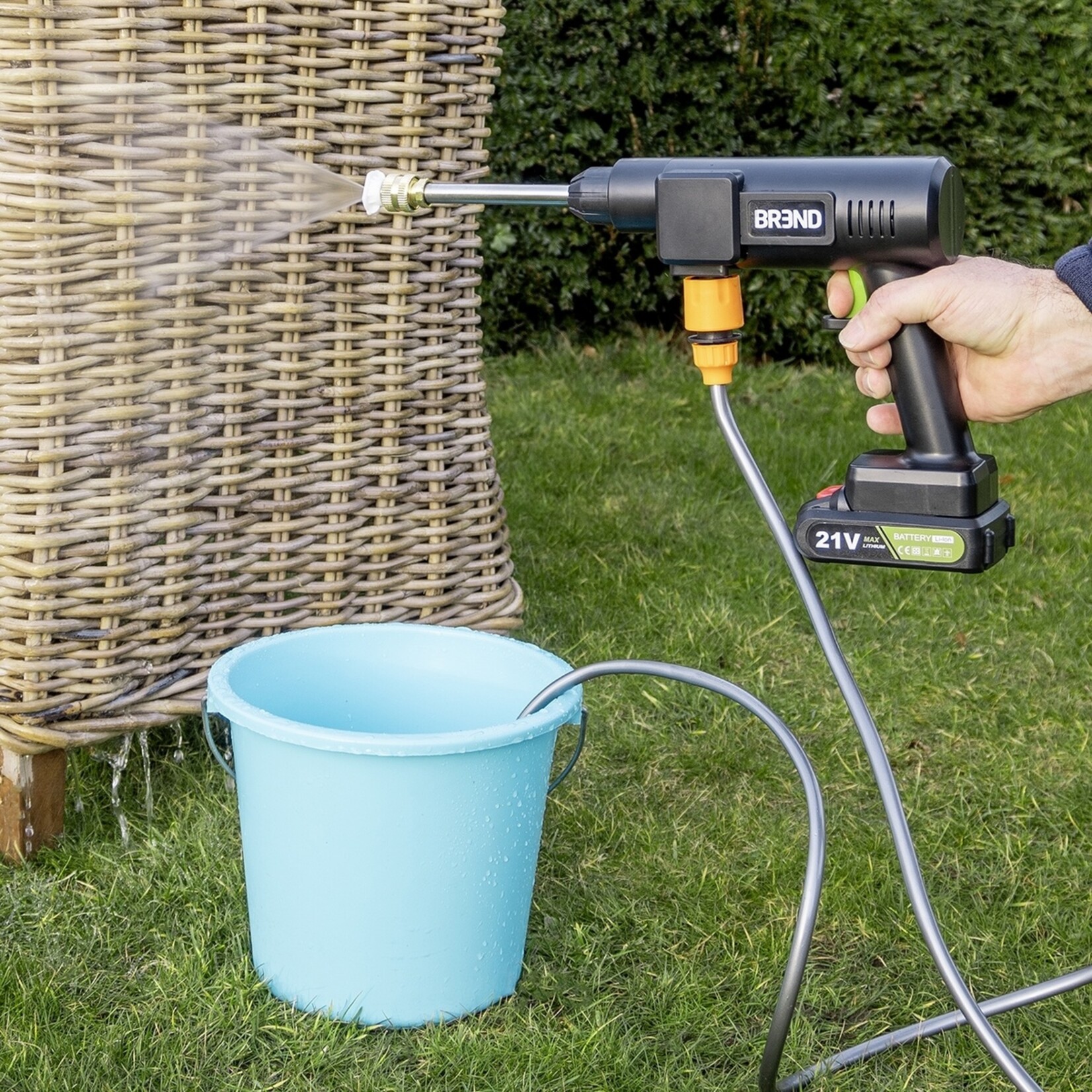 BREND BREND BR-2235 Draadloze Hogedrukreiniger met Accu en 3 Sproeipatronen