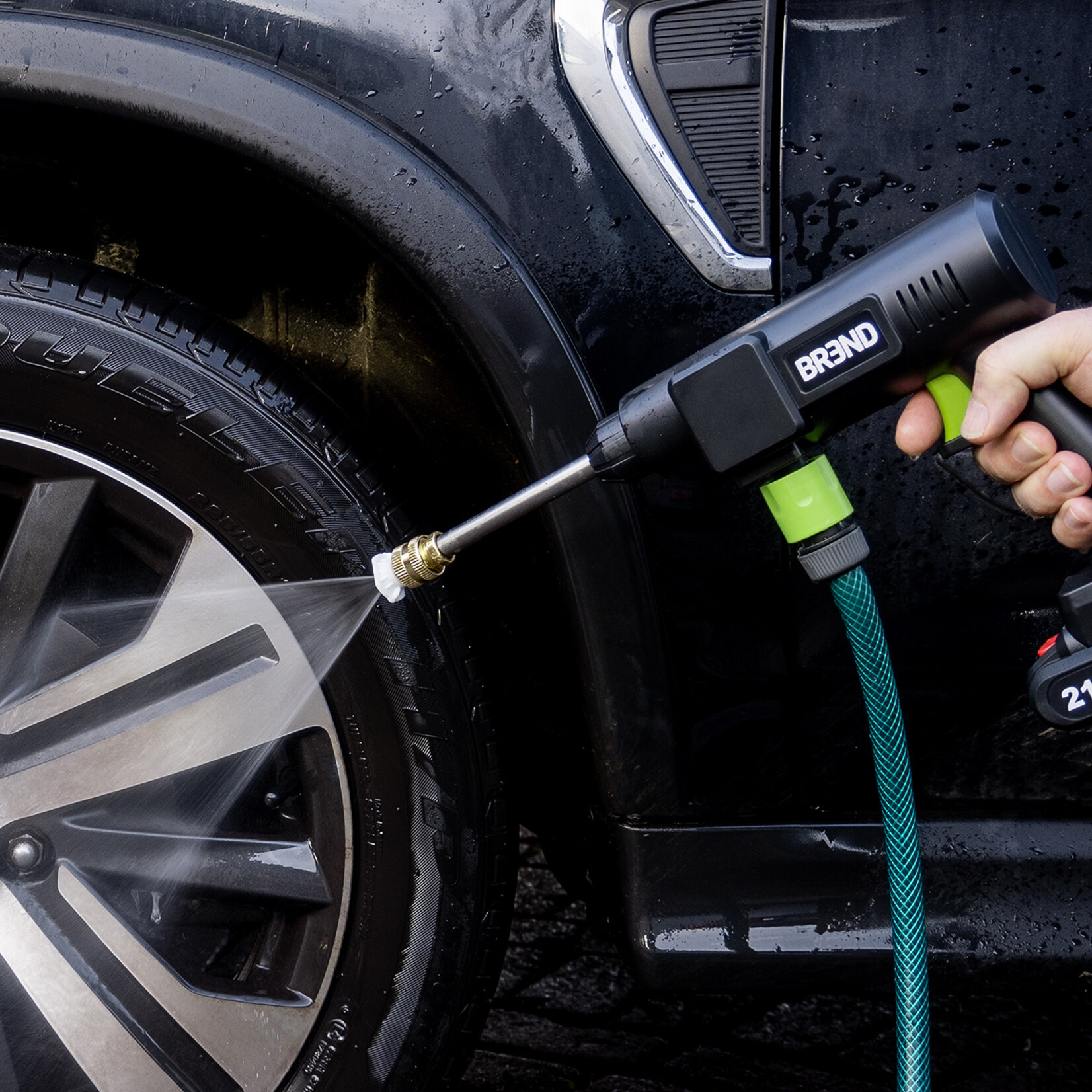 BREND BREND BR-2235 Draadloze Hogedrukreiniger met Accu en 3 Sproeipatronen