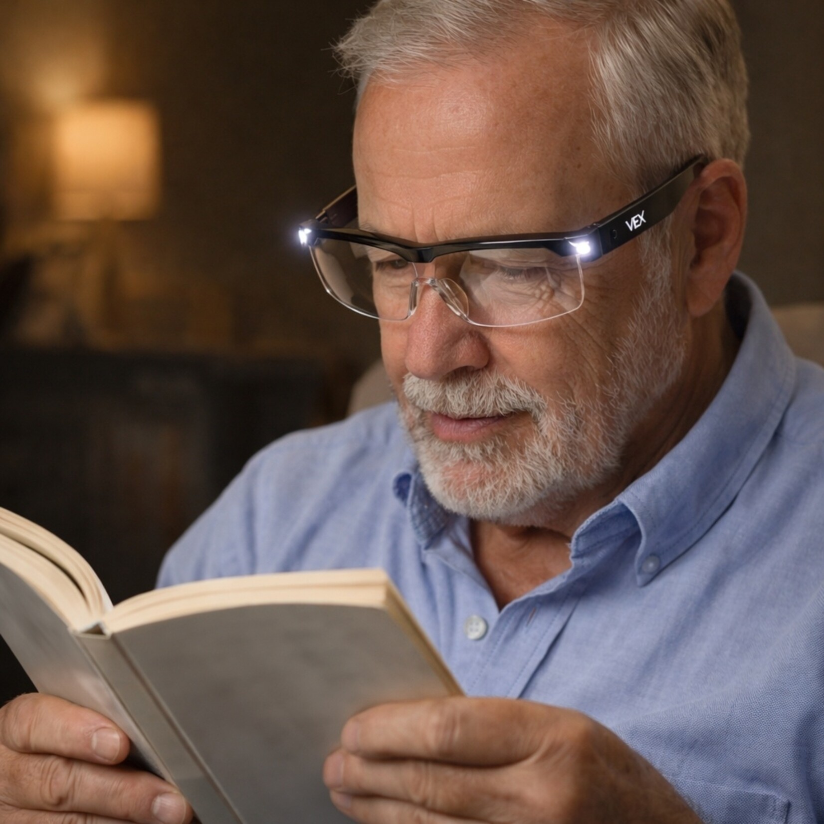 VEX VEX Vergrootglas Bril met LED-licht - Vergroot tot 160% - Inclusief Accessoires