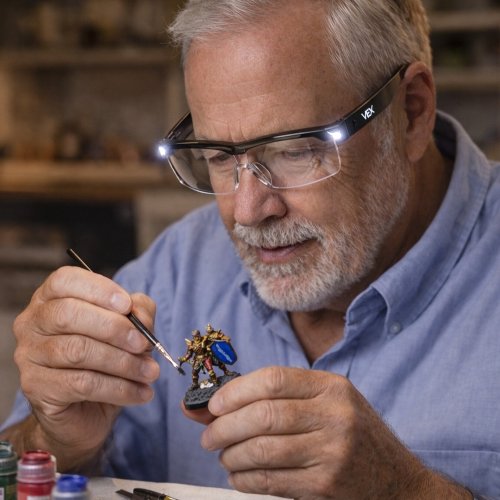 VEX VEX Vergrootglas Bril met LED-licht - Vergroot tot 160% - Inclusief Accessoires