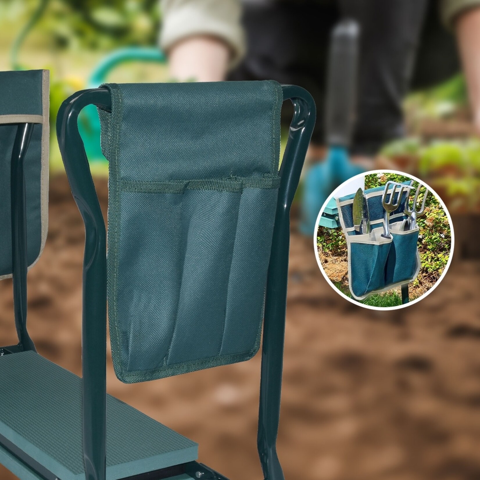 FlinQ FlinQ Garden Kneeler Seat Inklapbare Tuinkruk met Kniesteun