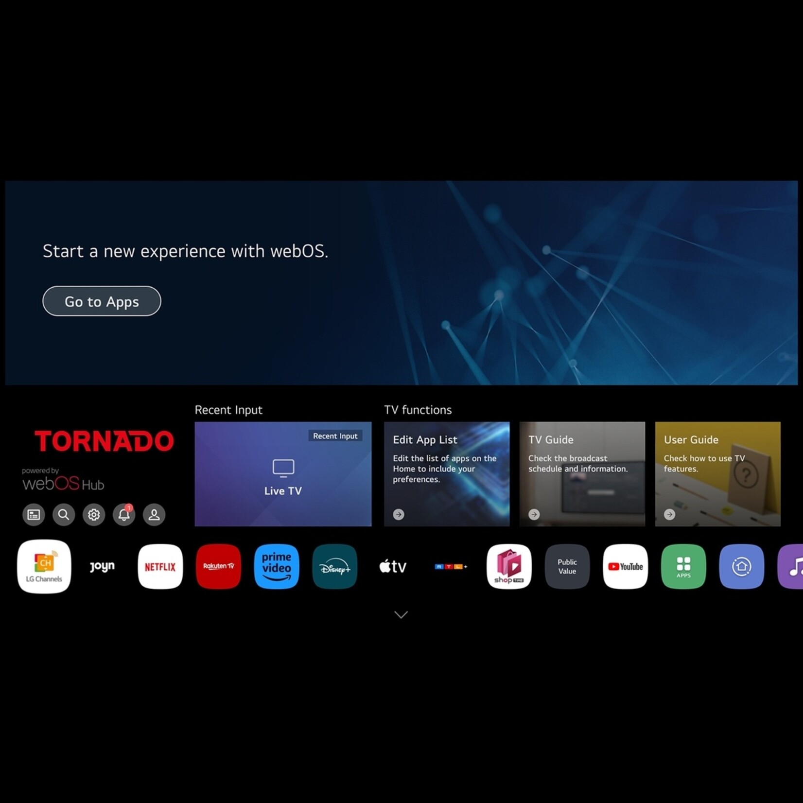 Tornado Tornado Smart TV 43” – Slimme Televisie – Frameloos – 4K Ultra HD