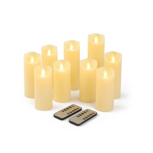 FlinQ FlinQ Harmony LED Kaarsen Set van 9 – Beweegbare Vlam en Timer – Paraffine
