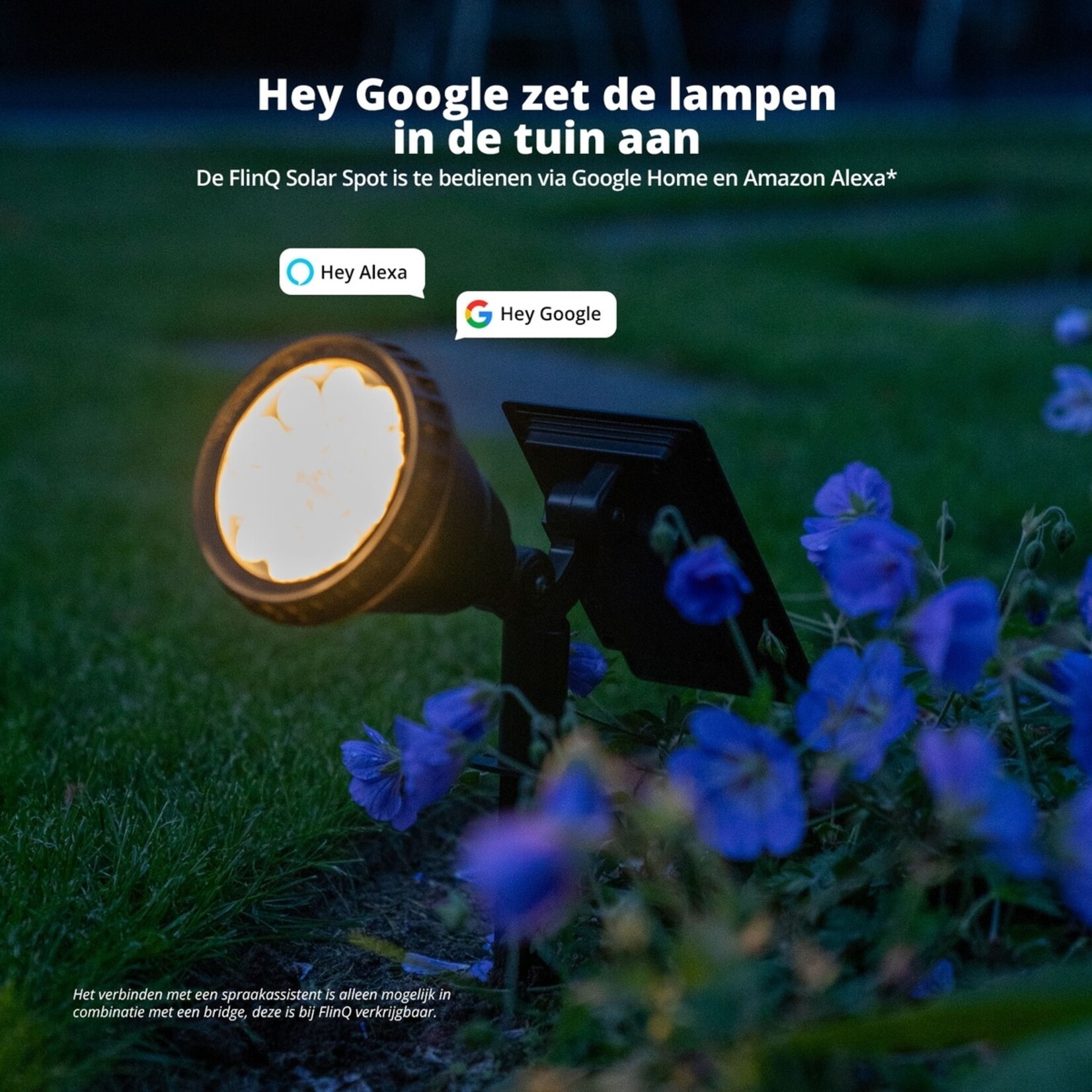 FlinQ FlinQ Smart Outdoor Solar Spot – Slimme Lamp op Zonne-energie – App Bediening