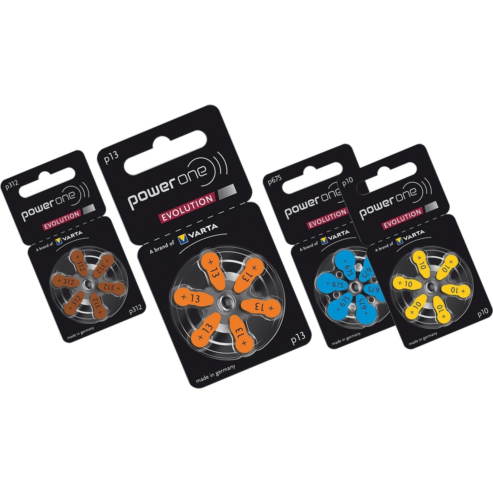 Power One Power One Hoortoestelbatterijen Kwikvrij - Gehoorbatterijen