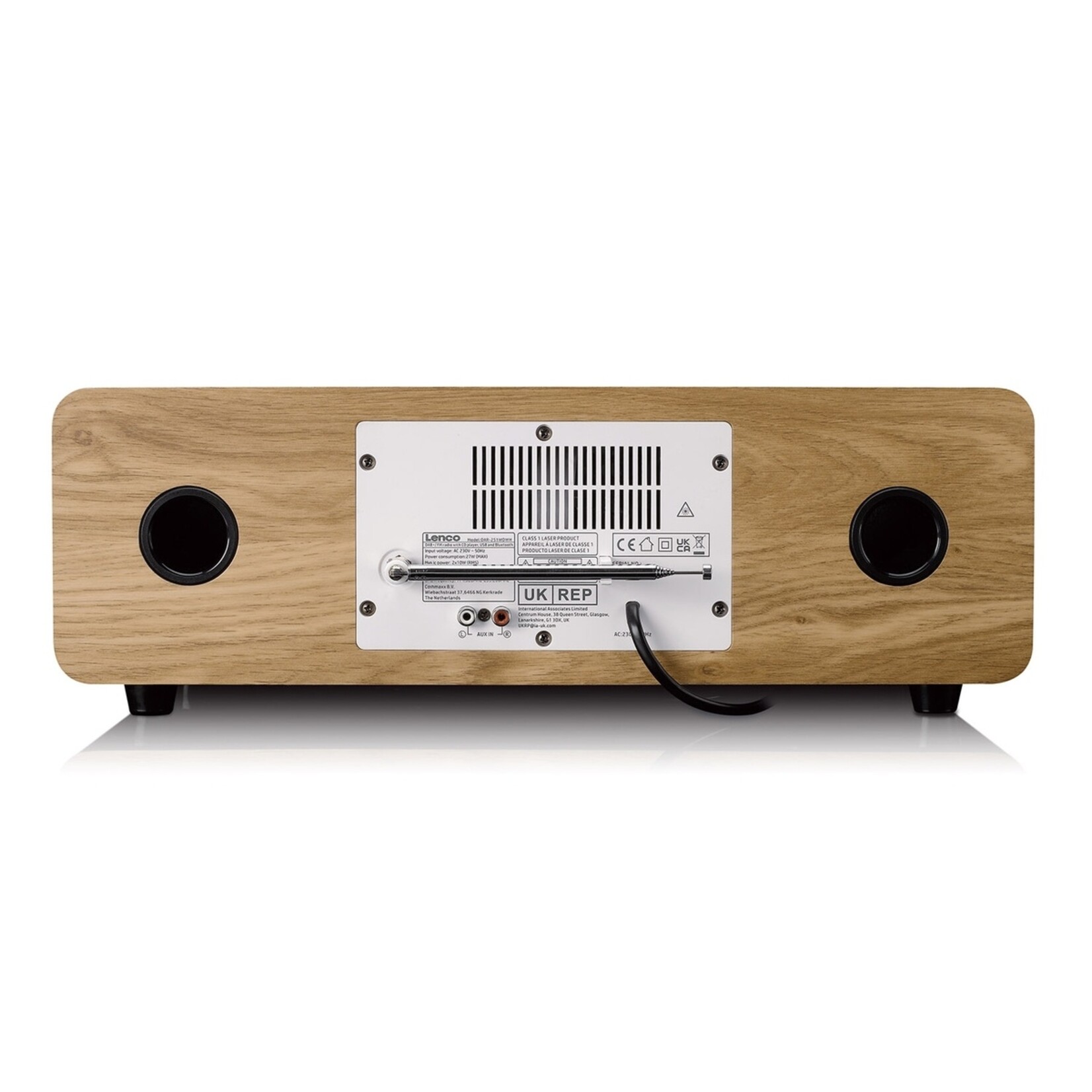 Lenco Lenco DAR-251WDWH Alles-in-één Muzieksysteem met DAB+, FM, CD, Bluetooth en USB
