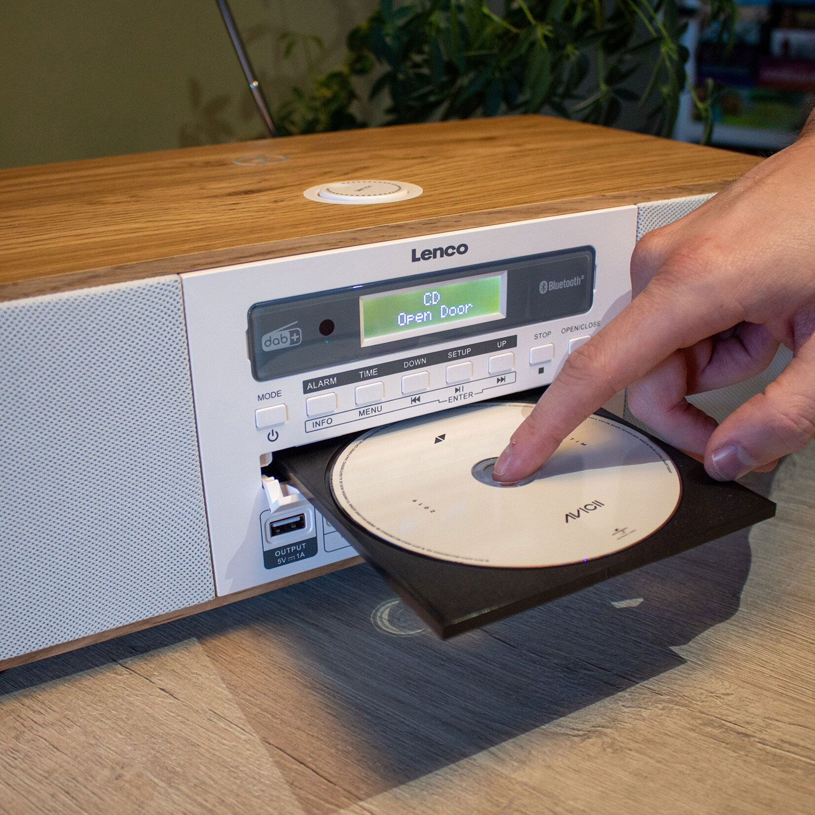 Lenco Lenco DAR-251WDWH Alles-in-één Muzieksysteem met DAB+, FM, CD, Bluetooth en USB