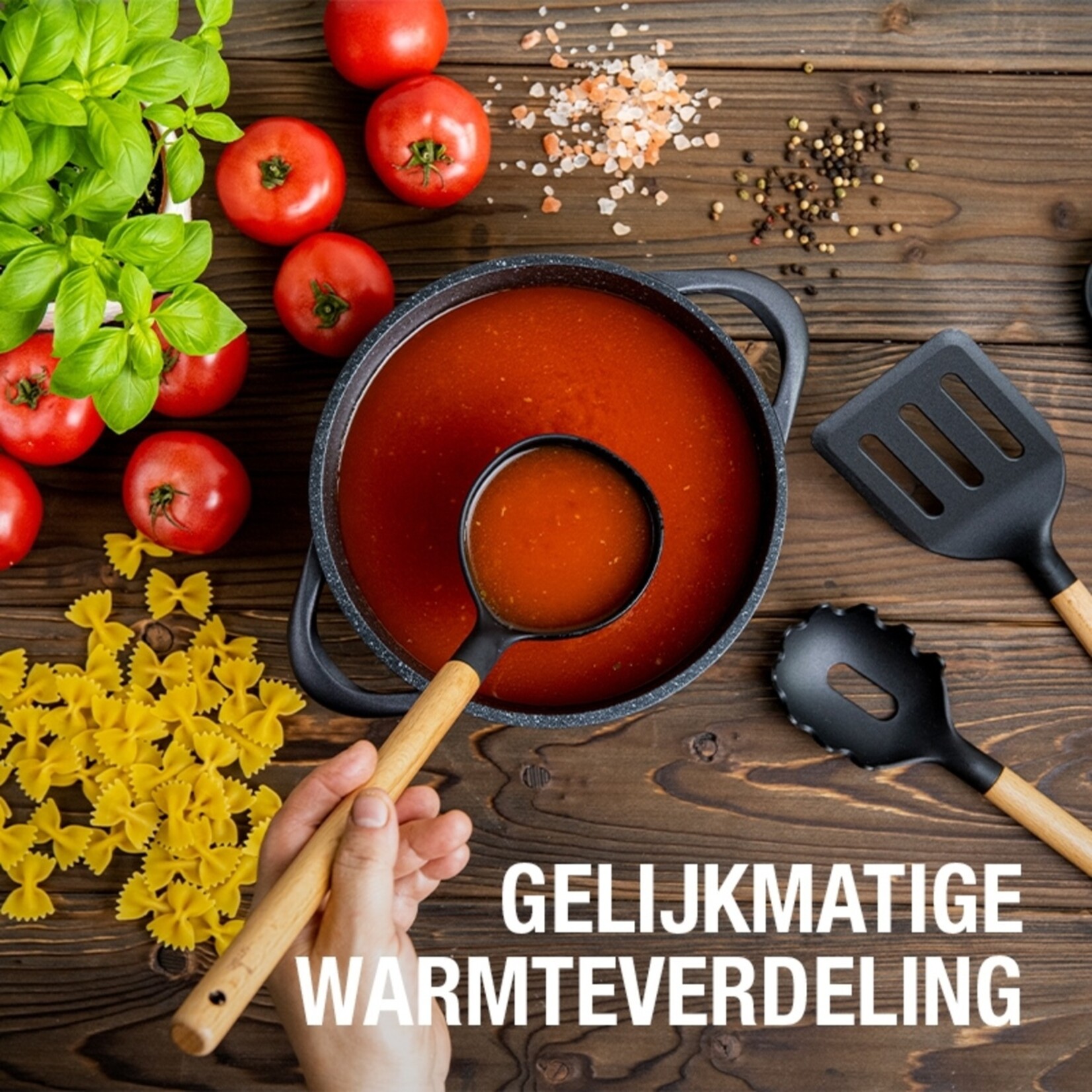 Smile Smile MGK‑17 Pannenset 10‑delig met Anti‑aanbaklaag - Inductiegeschikt