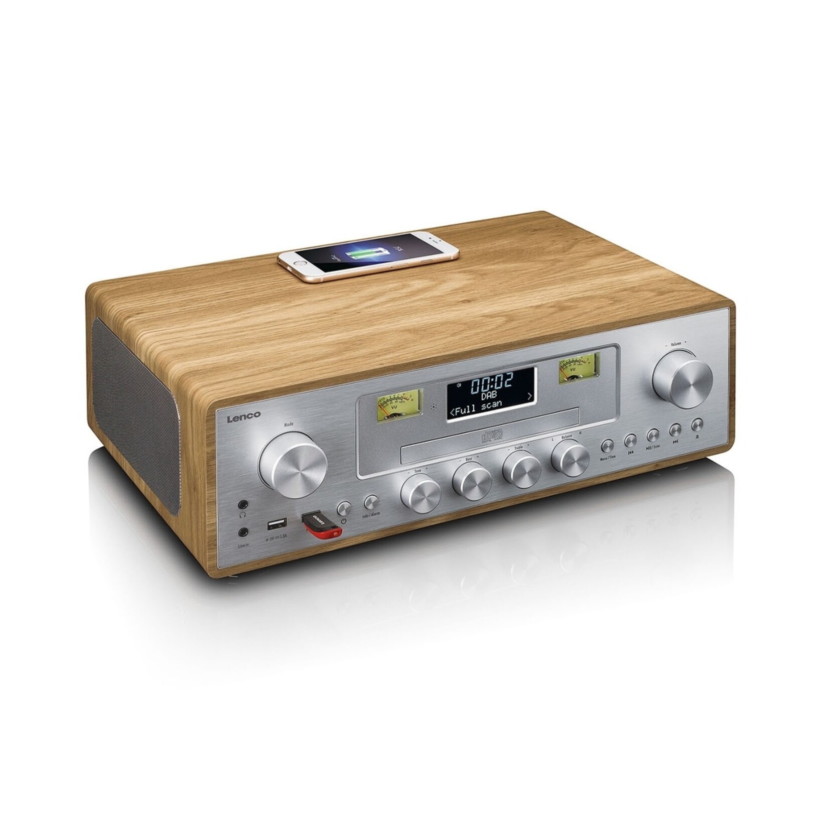 Lenco Lenco DAR-281WDSI Audiosysteem met DAB+ en FM Radio – CD en MP3 Speler en meer