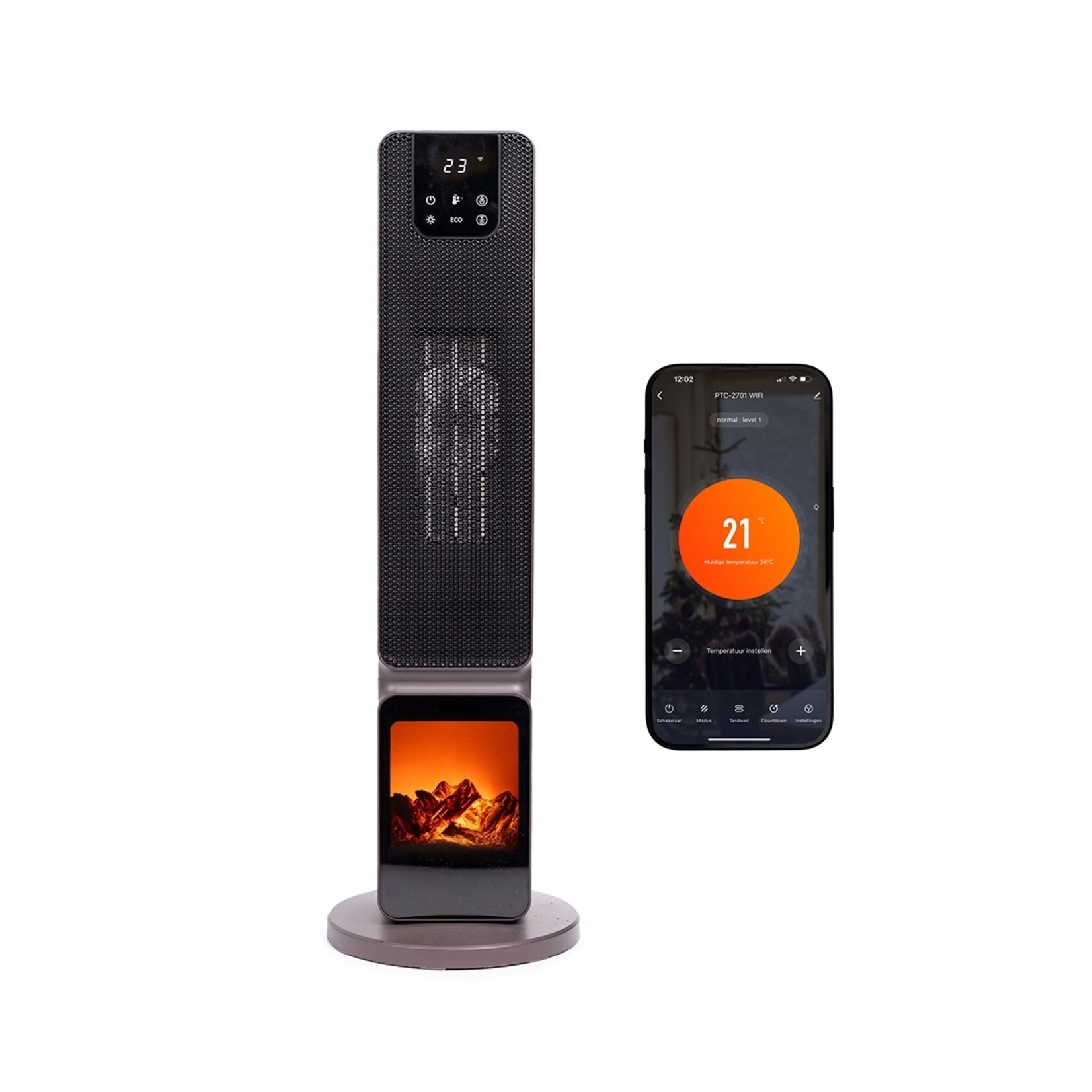 QLT No Less QLT Keramische Kachel met Sfeerhaard en Wifi - Elektrisch met App