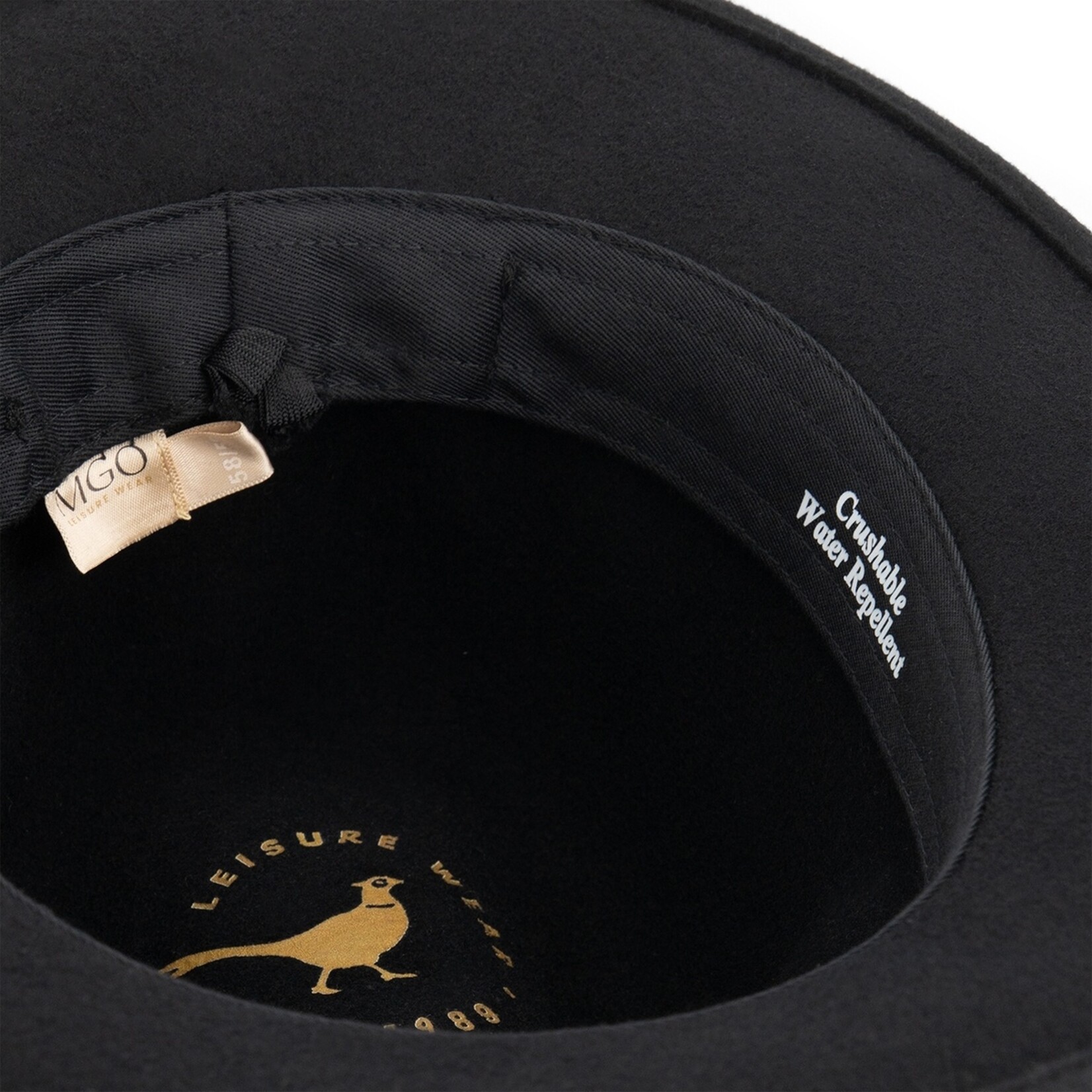 MGO Leisure Wear MGO Fleet Outdoor Hoed van Wol met Brede Rand - Waterafstotend