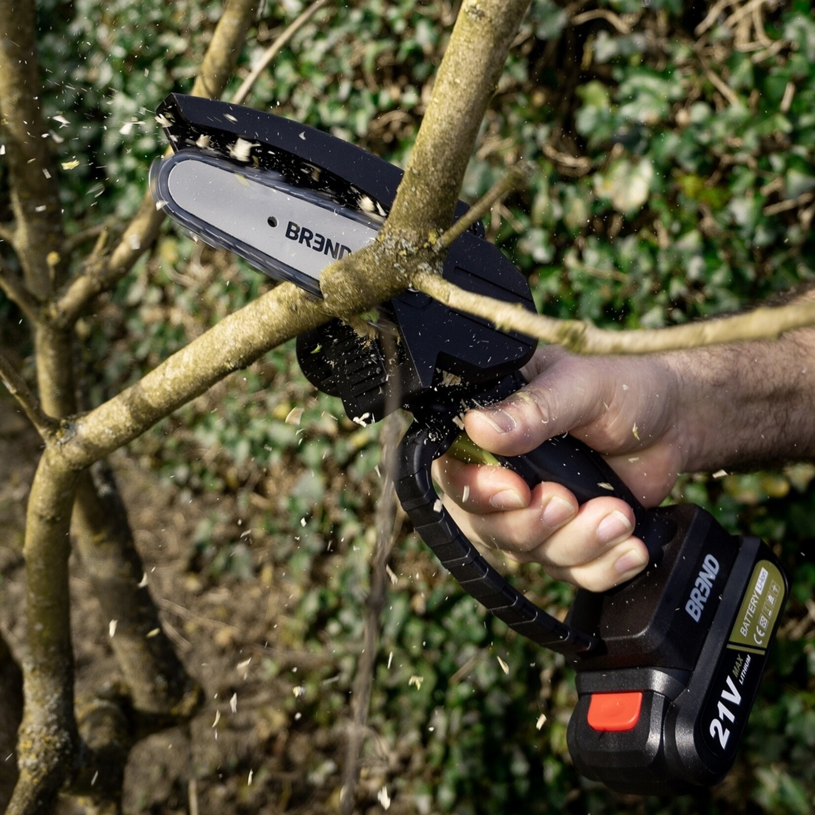 BREND BREND BR-2236 Elektrische Mini Kettingzaag met Accu – Draadloze Snoeizaag