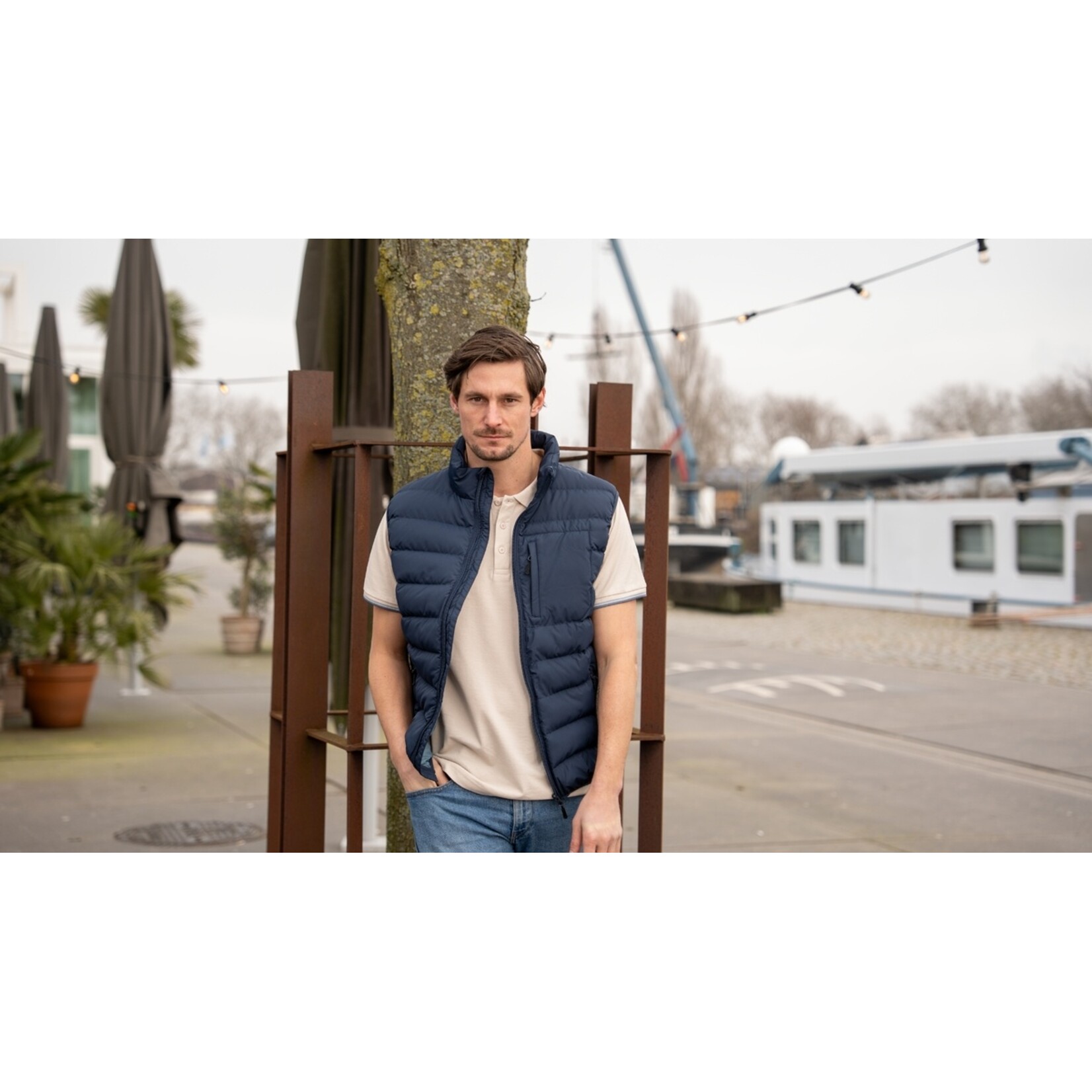 Mario Russo Mario Russo Bodywarmer met Rits en Zakken - Winddicht