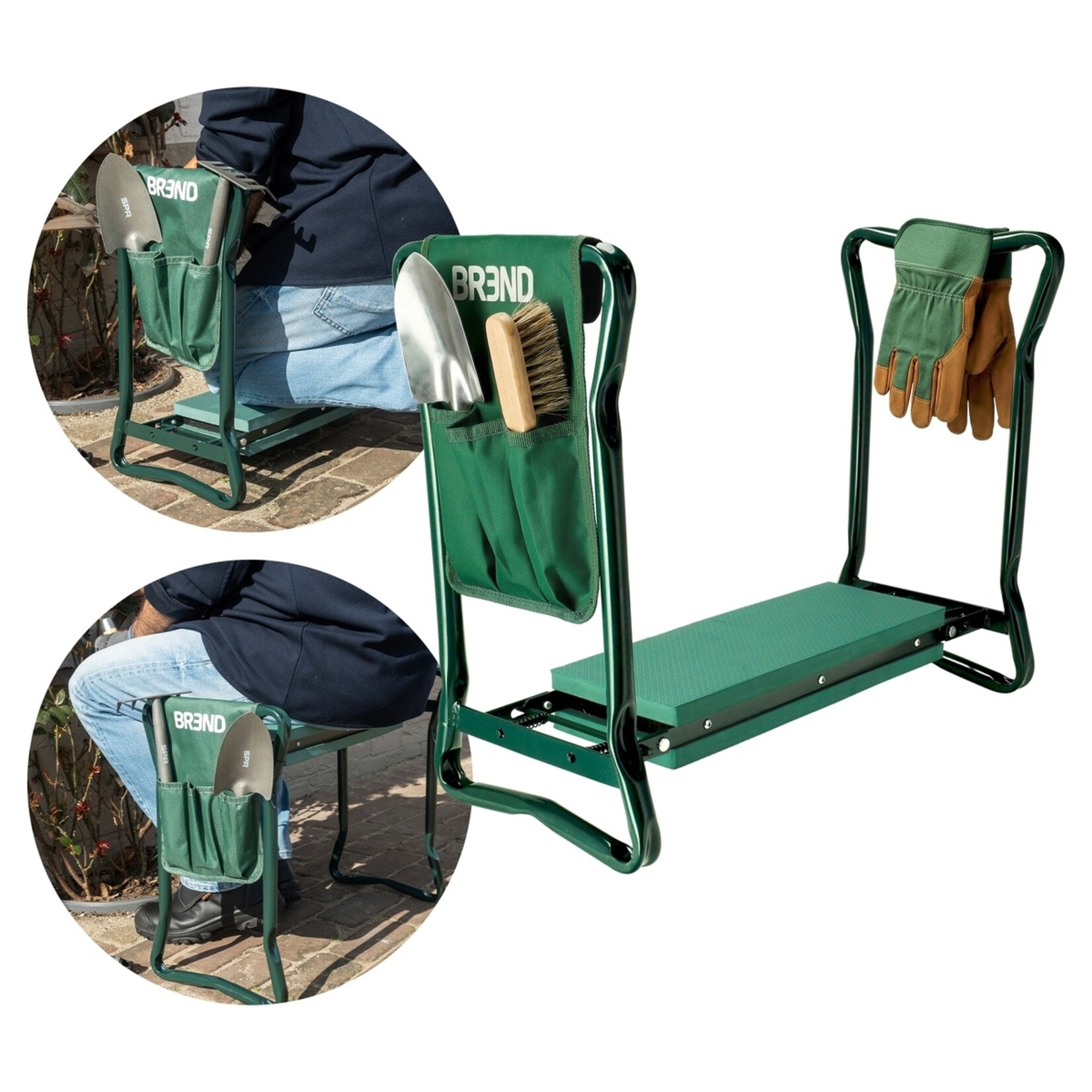 BREND BREND BR-2252 Tuinkruk met Kniesteun en Gereedschapstassen