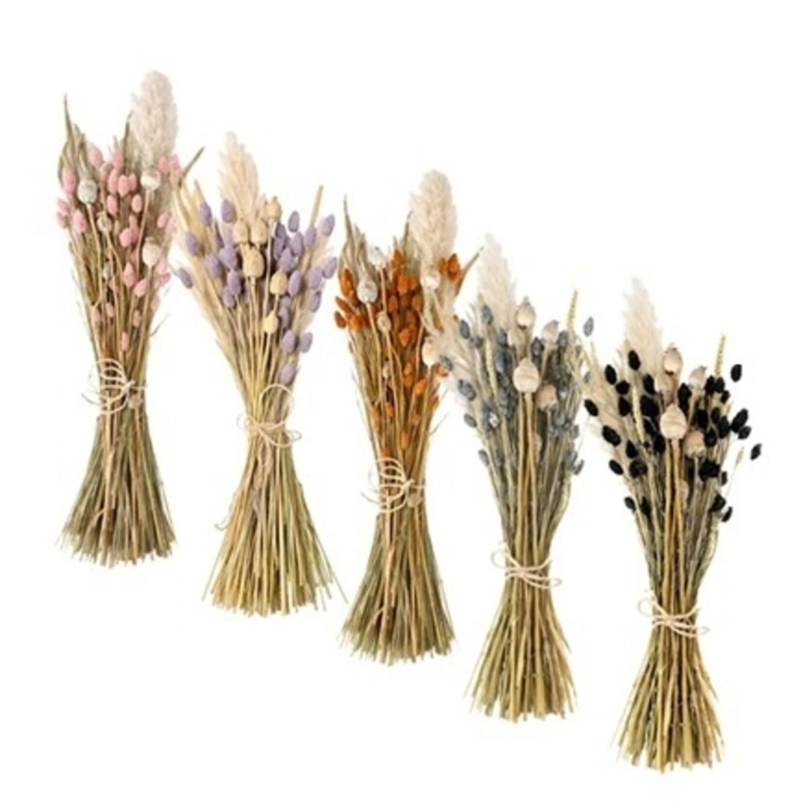 VEX Droogboeket met Pampasgras, Tarwe en Papavers 50-55 cm