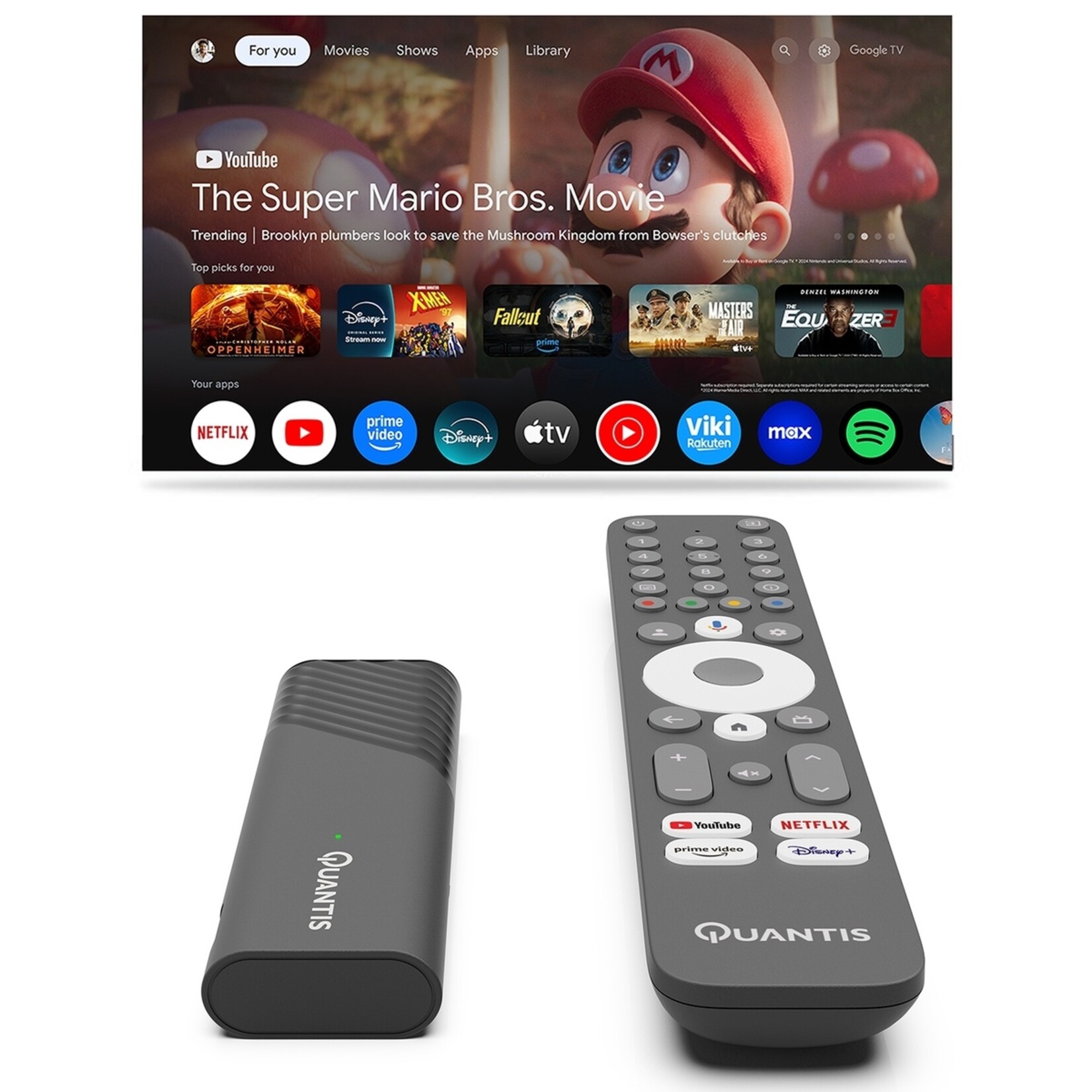 Quantis Quantis QE600 Streaming Stick met Google TV en 4K