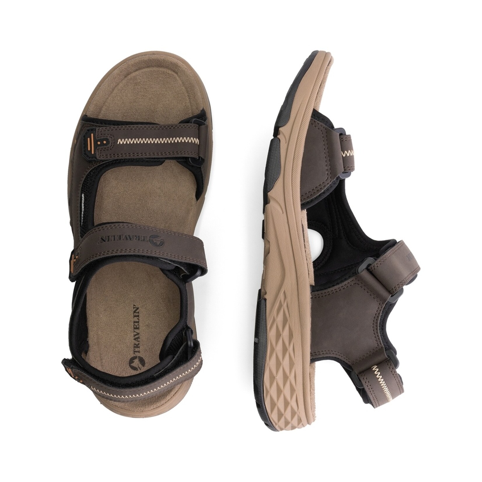 Travelin' Travelin’ Bergnas Heren Wandelsandalen met Klittenband