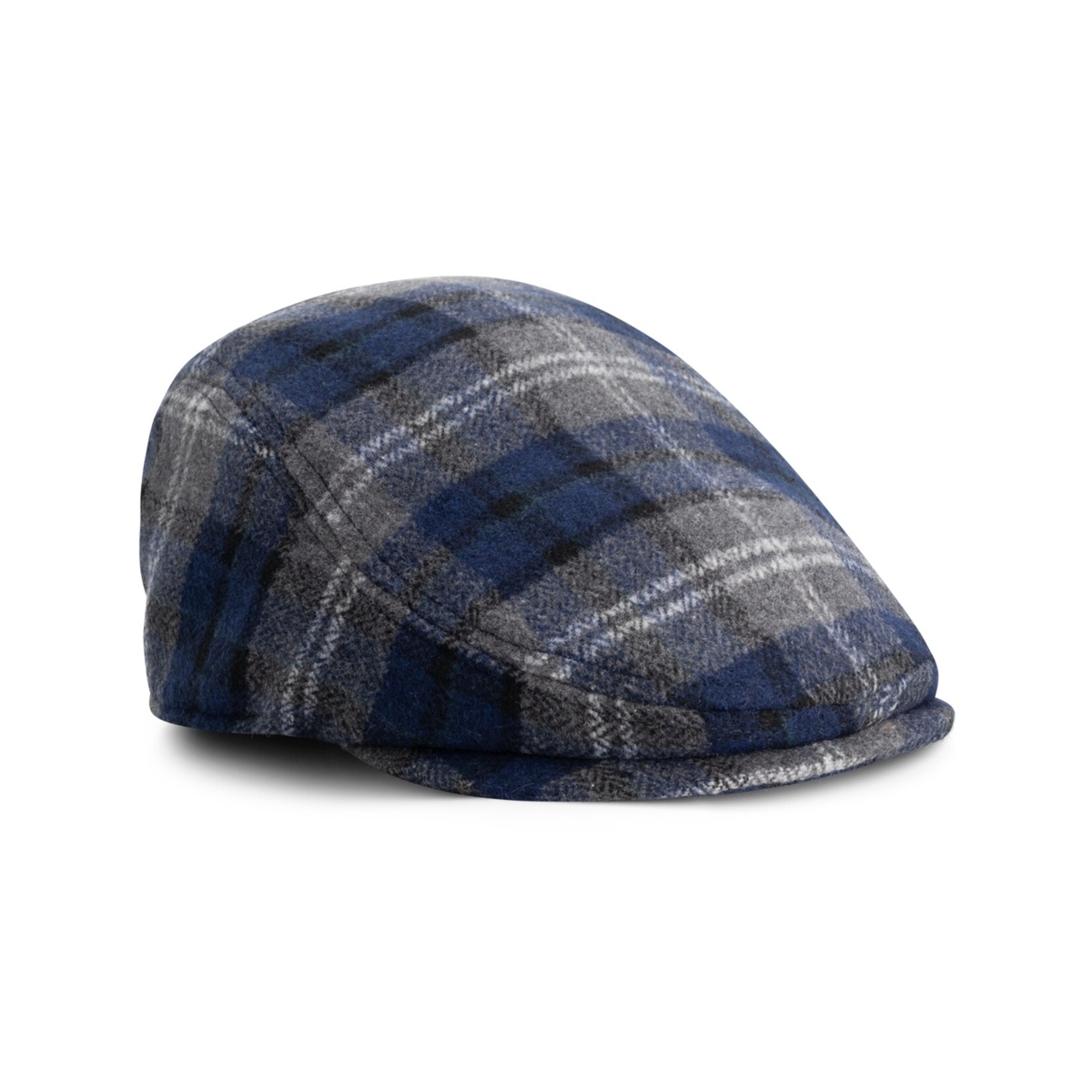 MGO Leisure Wear MGO Bodmin Herenpet met Ruitpatroon - Wolmix Flatcap